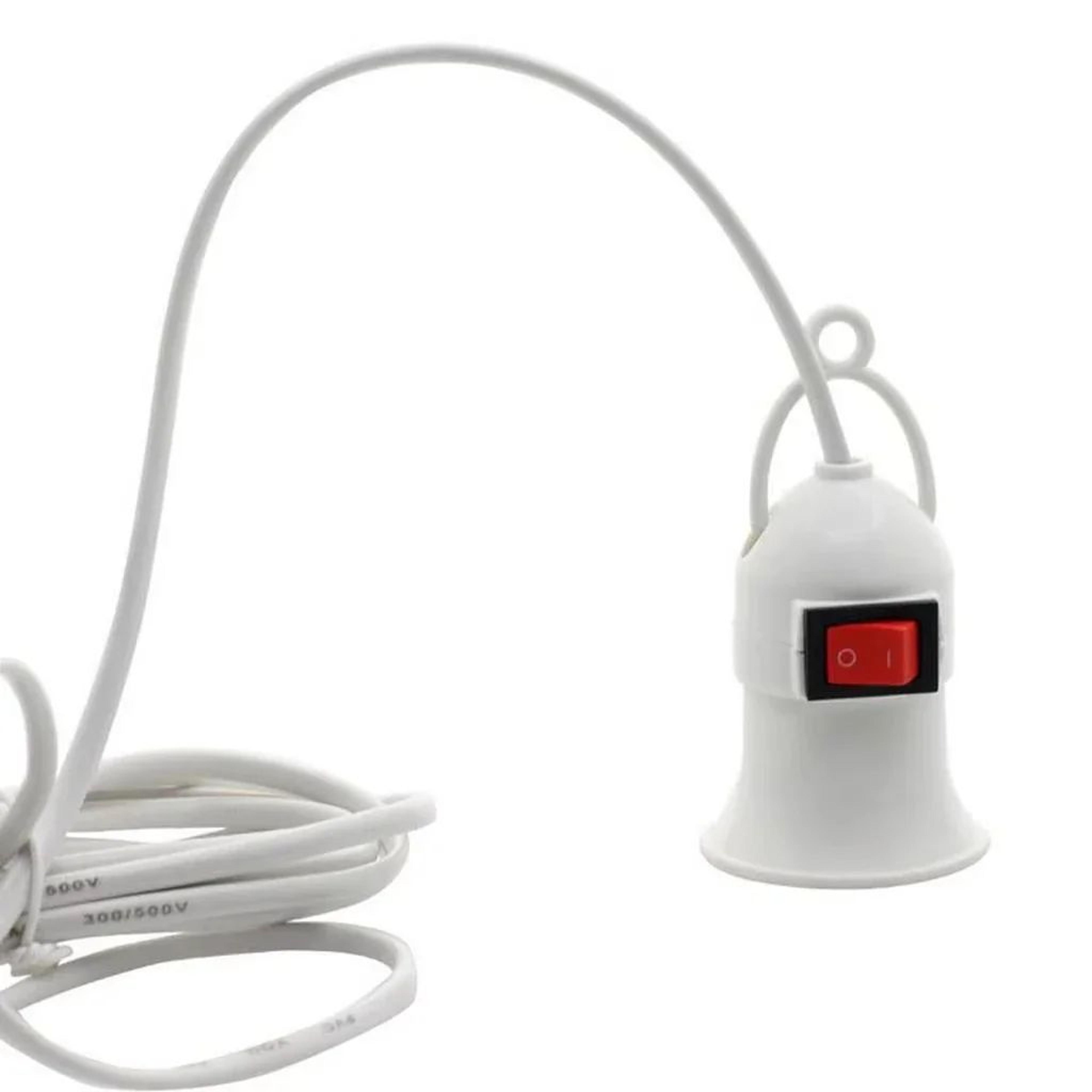flexible e27 plug in lamp holder with switch and eu plug