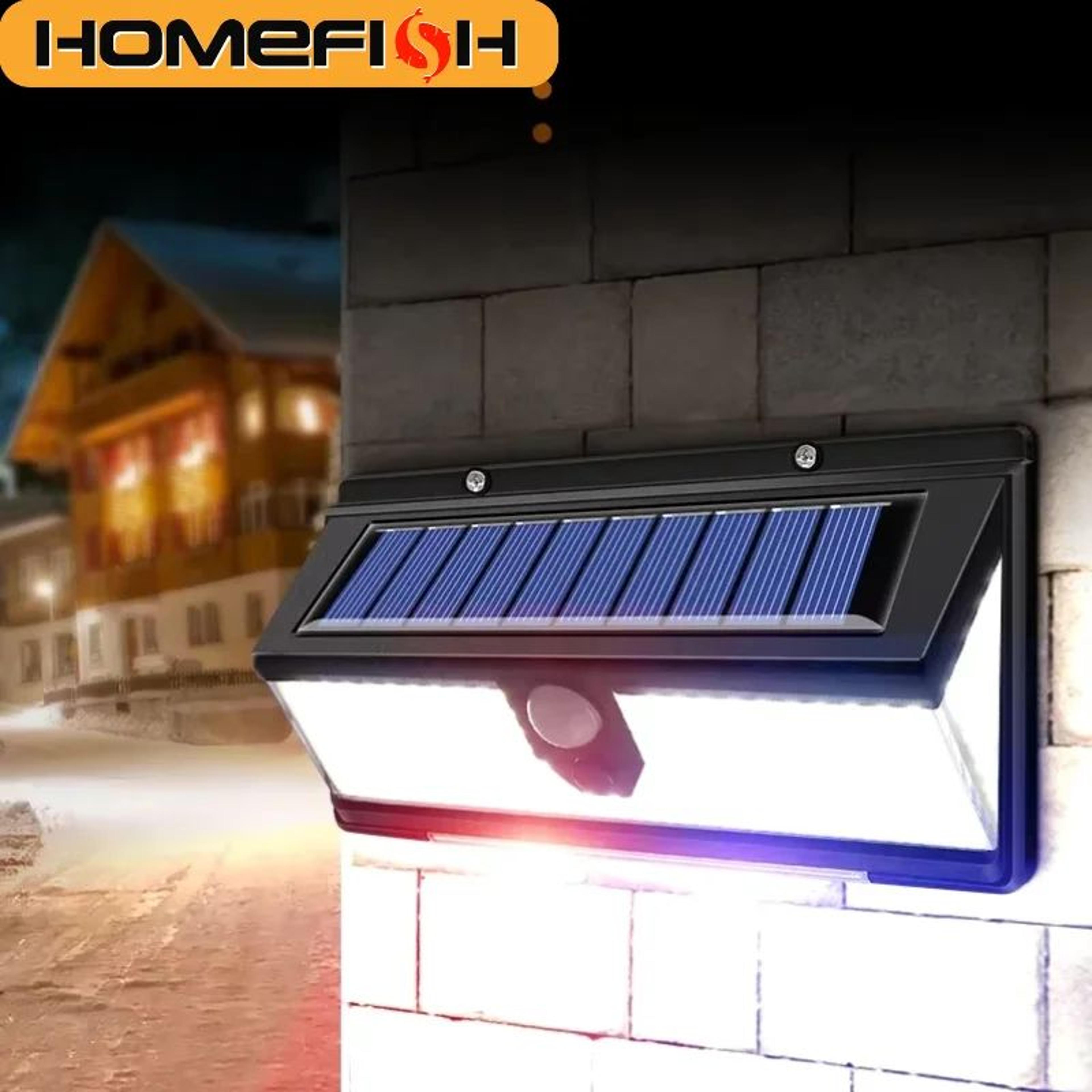homefish 190 led solar motion sensor wall light with four modes