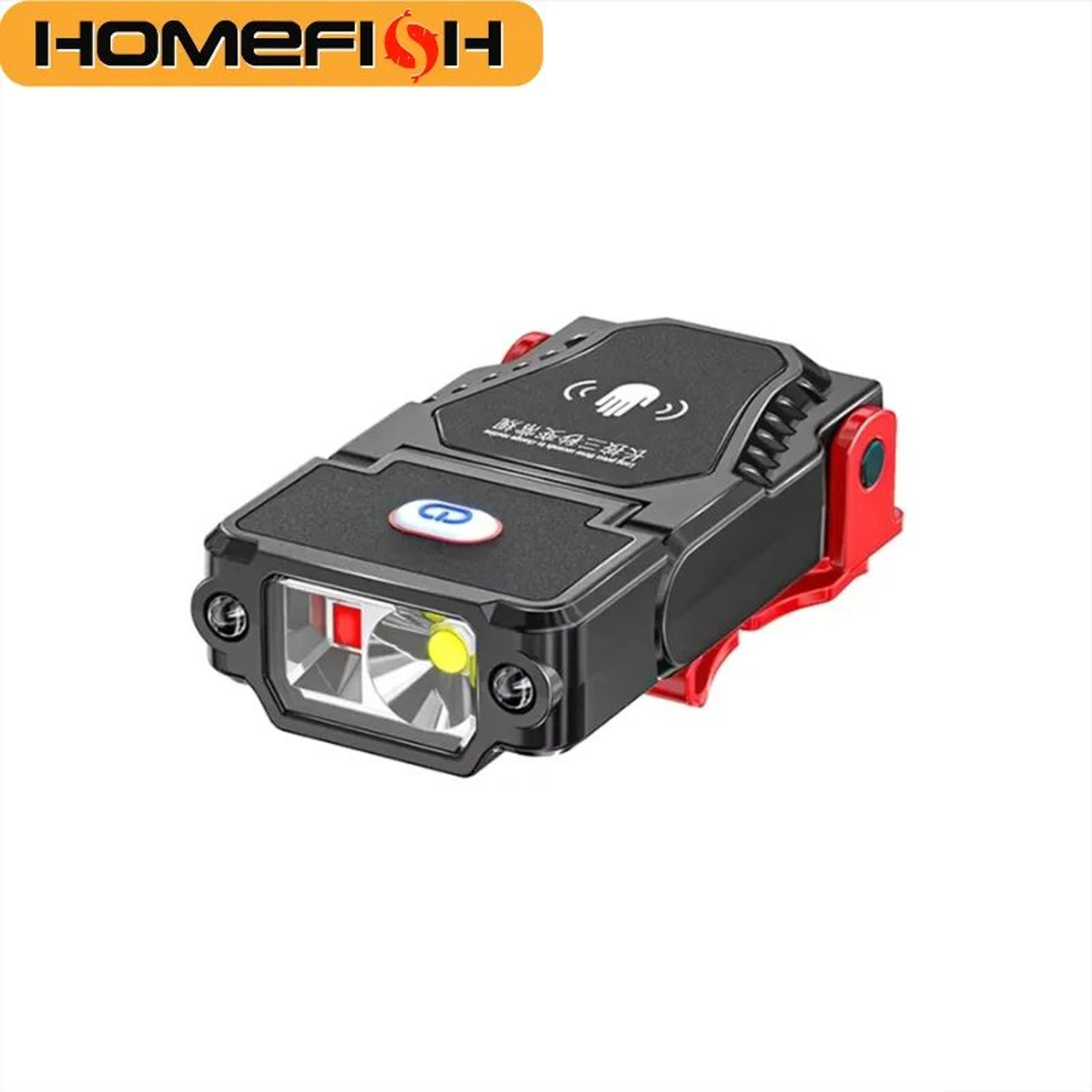 homefish mini rechargeable led cap clip light with sensor and adjustable angle