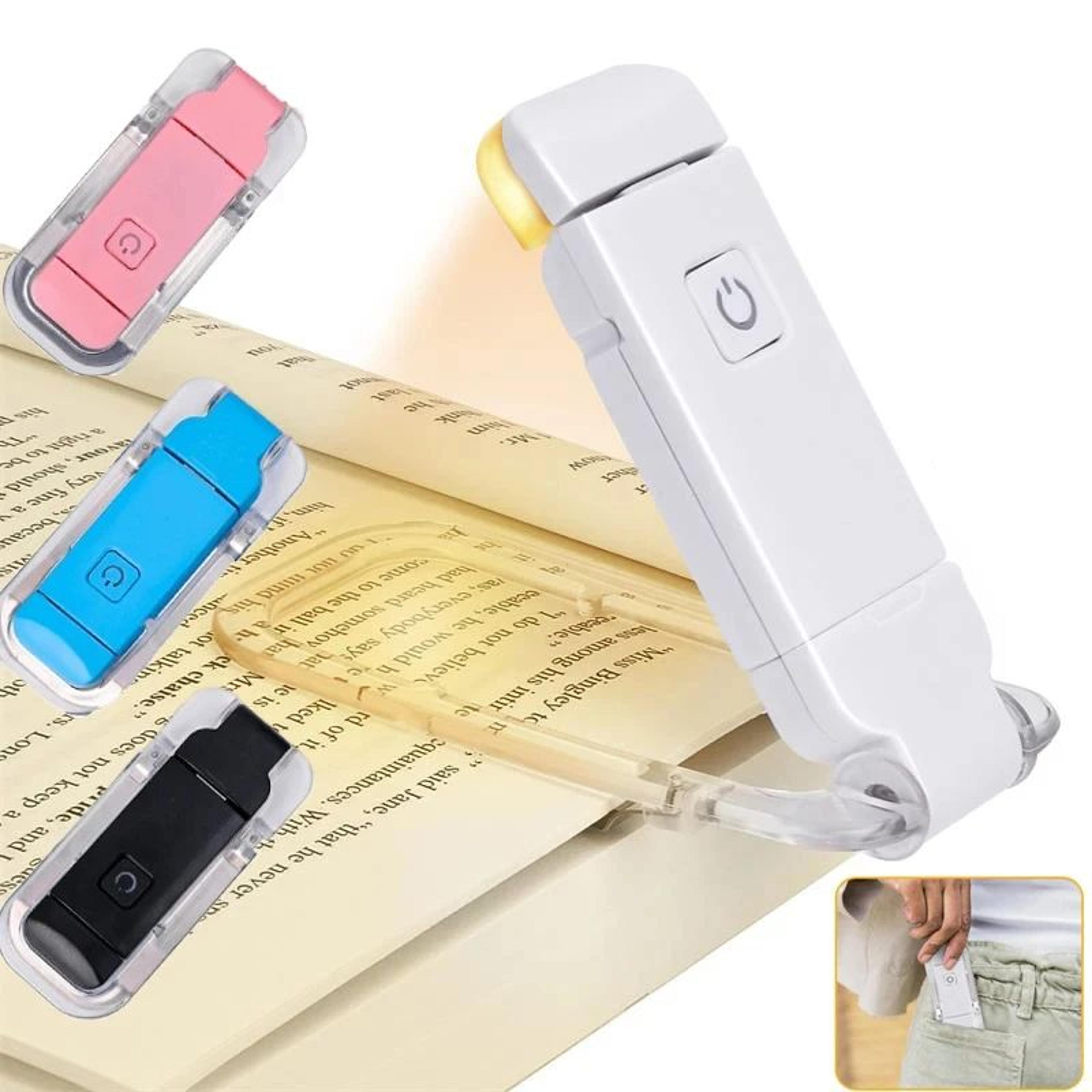 mini rechargeable led clip on book light with adjustable brightness