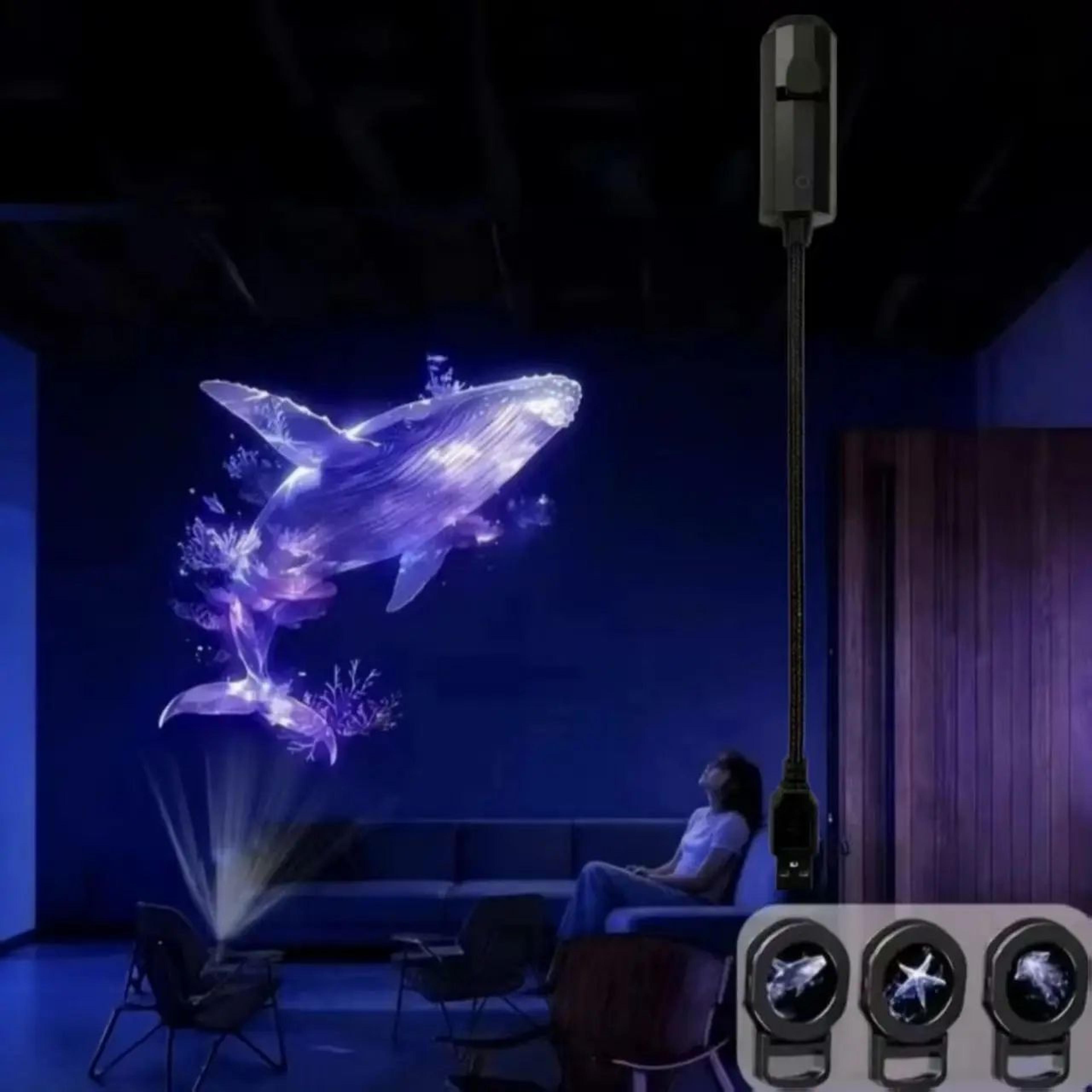 usb led projector night light with ocean and butterfly patterns