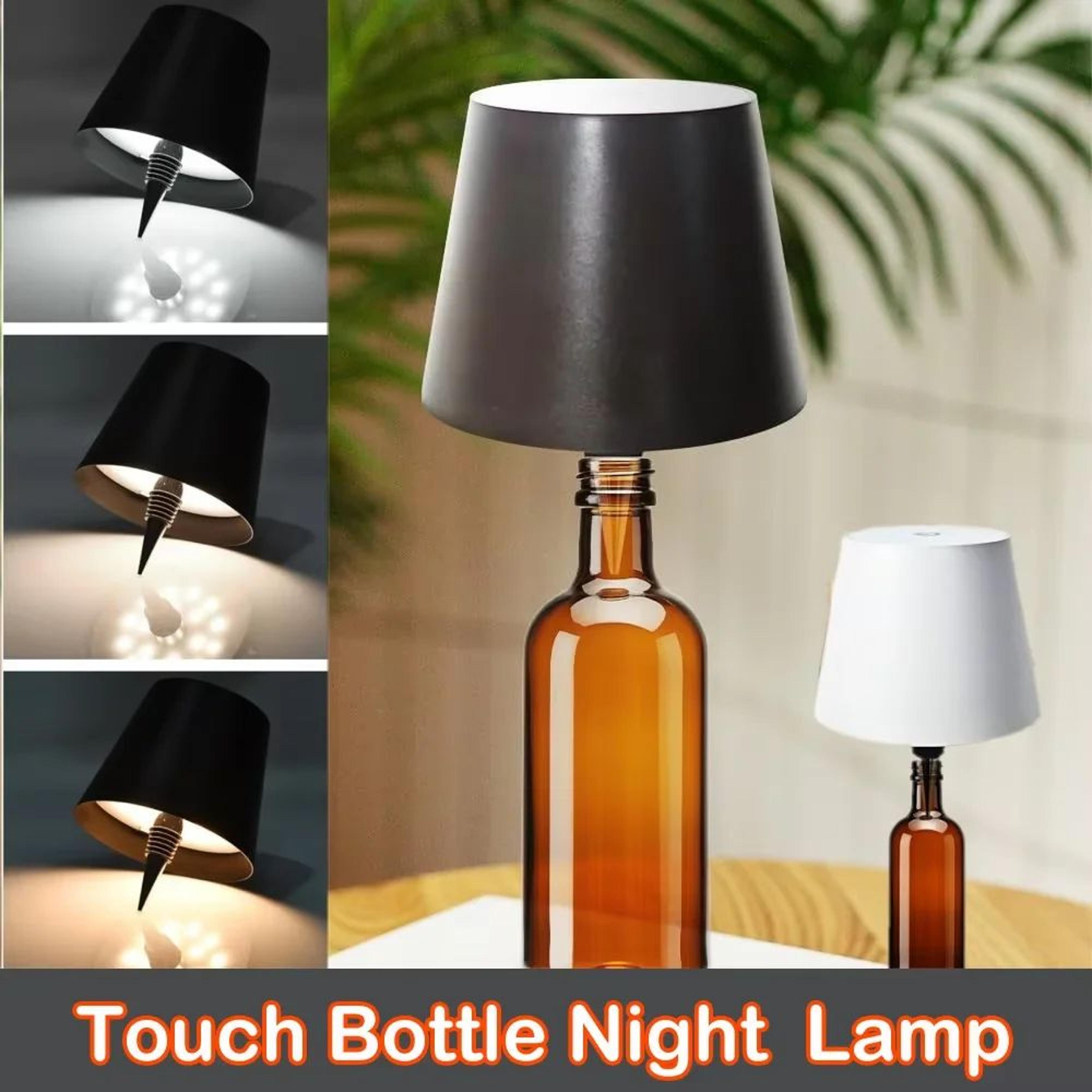rechargeable led wine bottle table lamp with touch control
