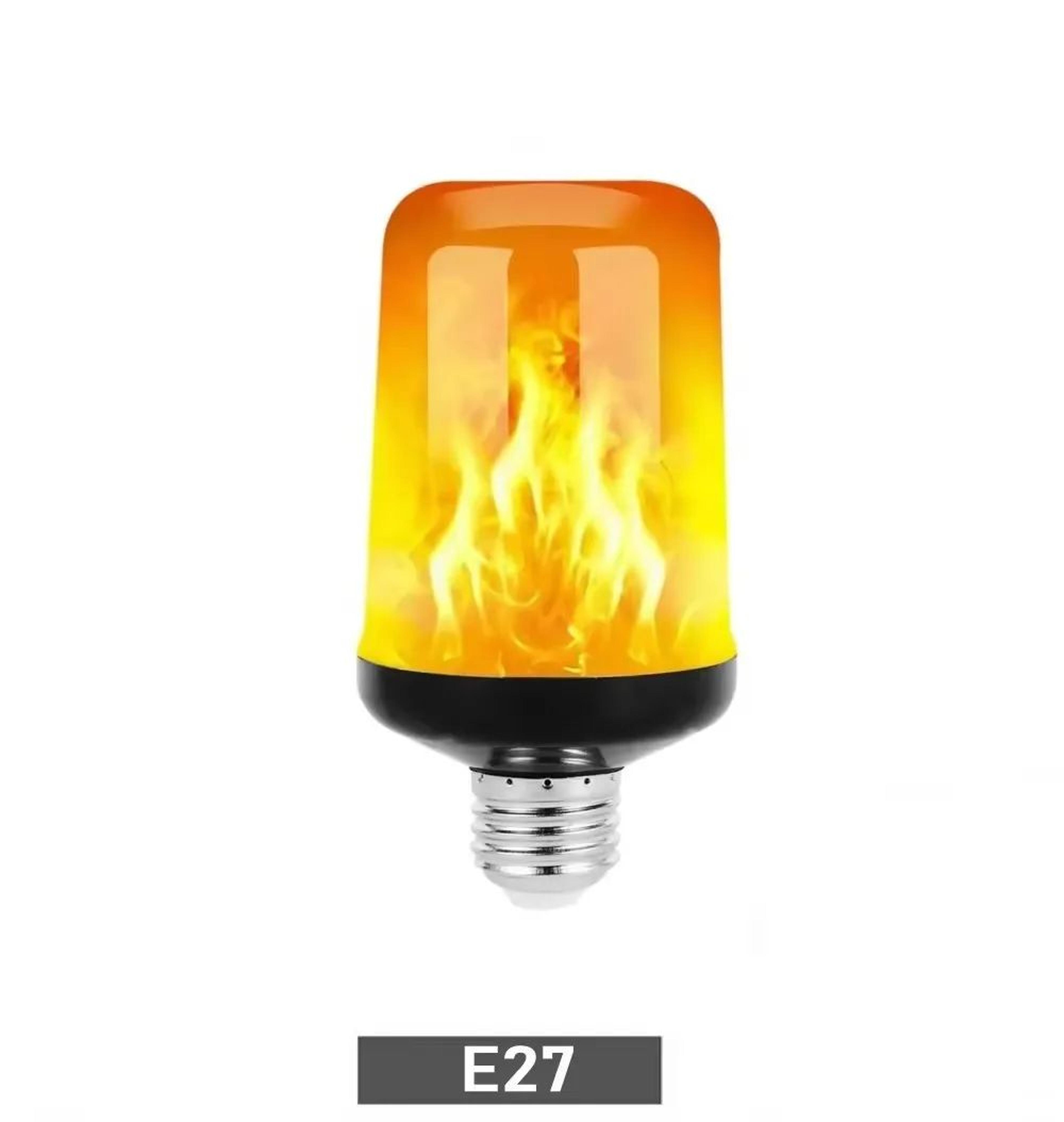 e27 led flame effect bulb with multiple lighting modes