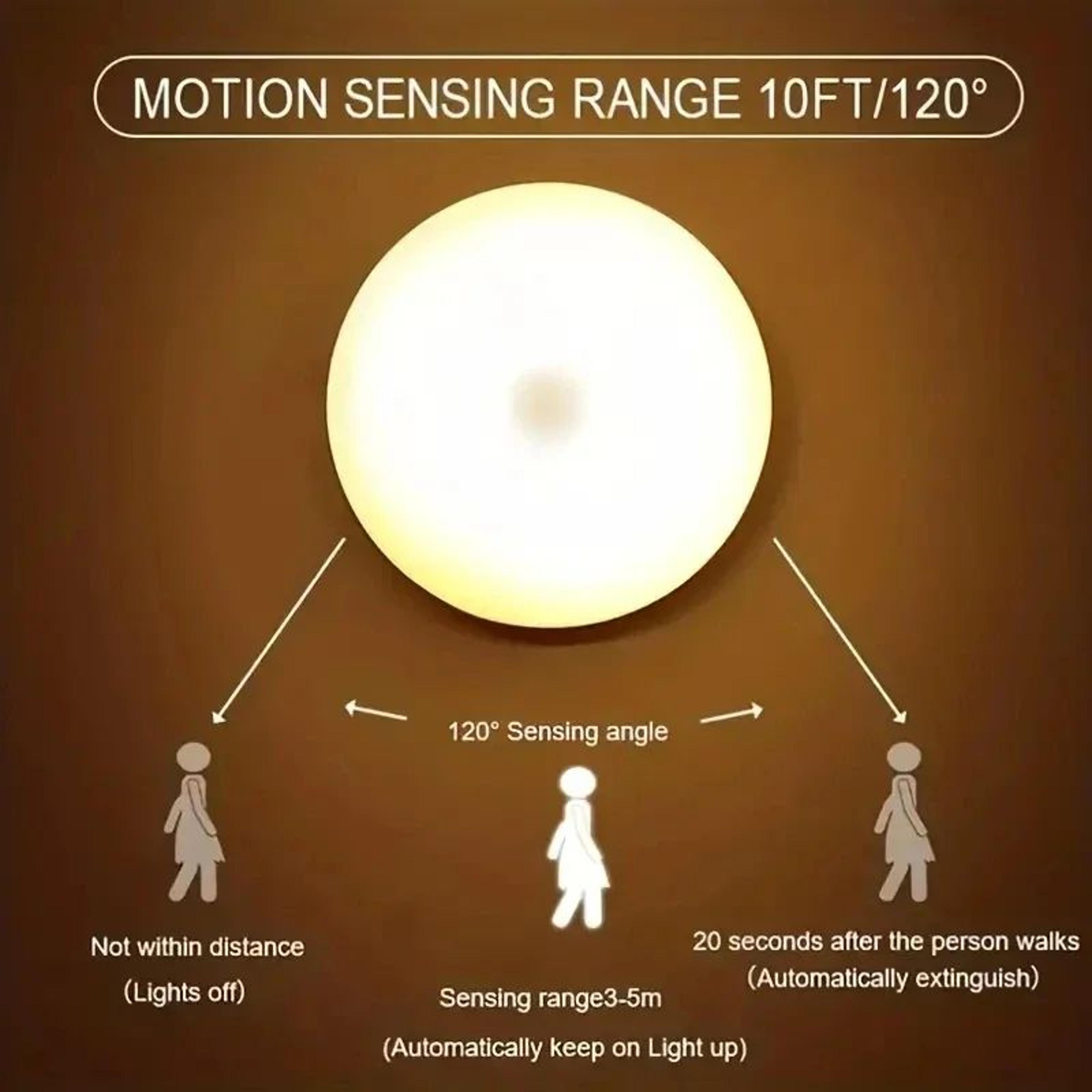 wireless led motion sensor night light for bedroom closet and stairs
