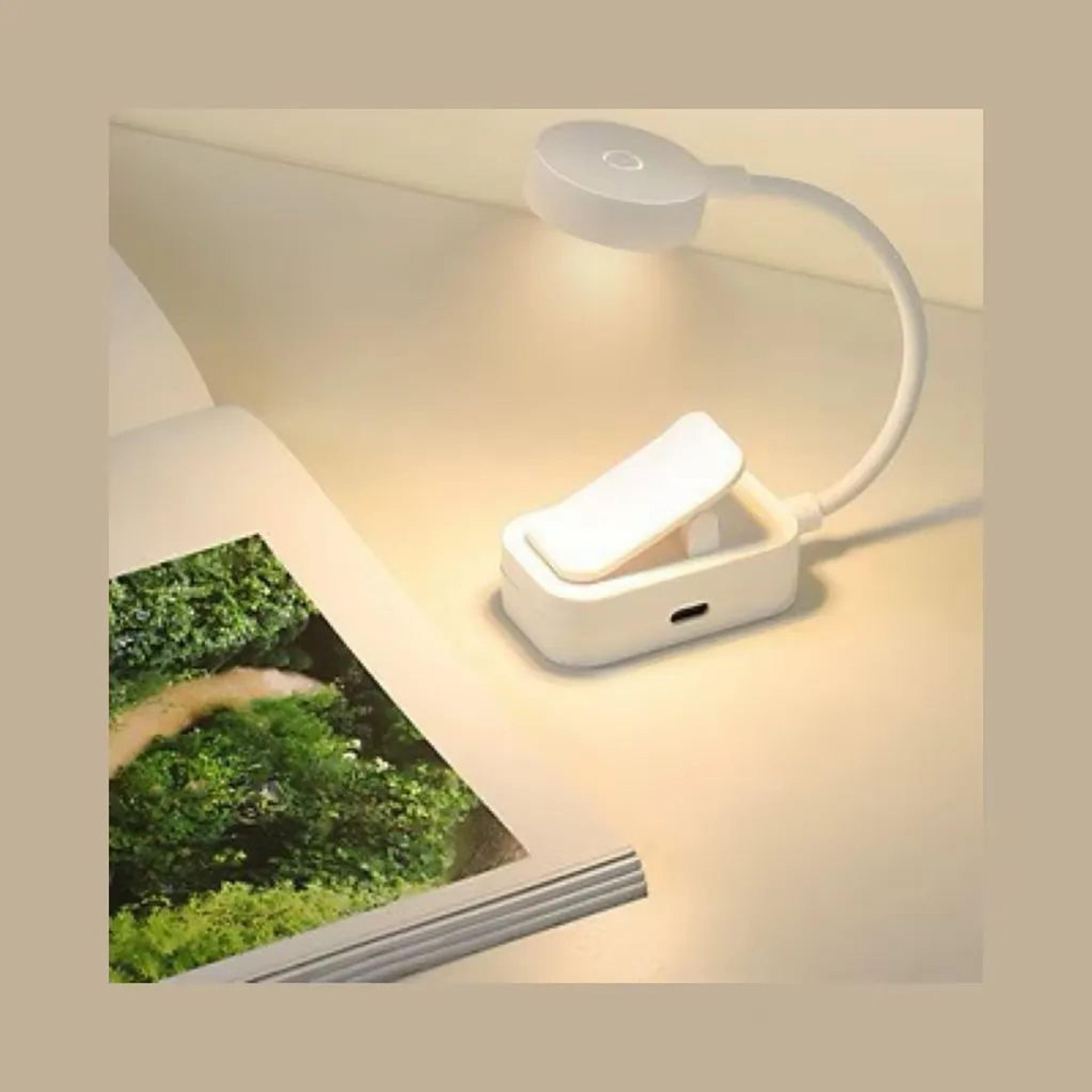 mini clip on led reading light with three adjustable modes