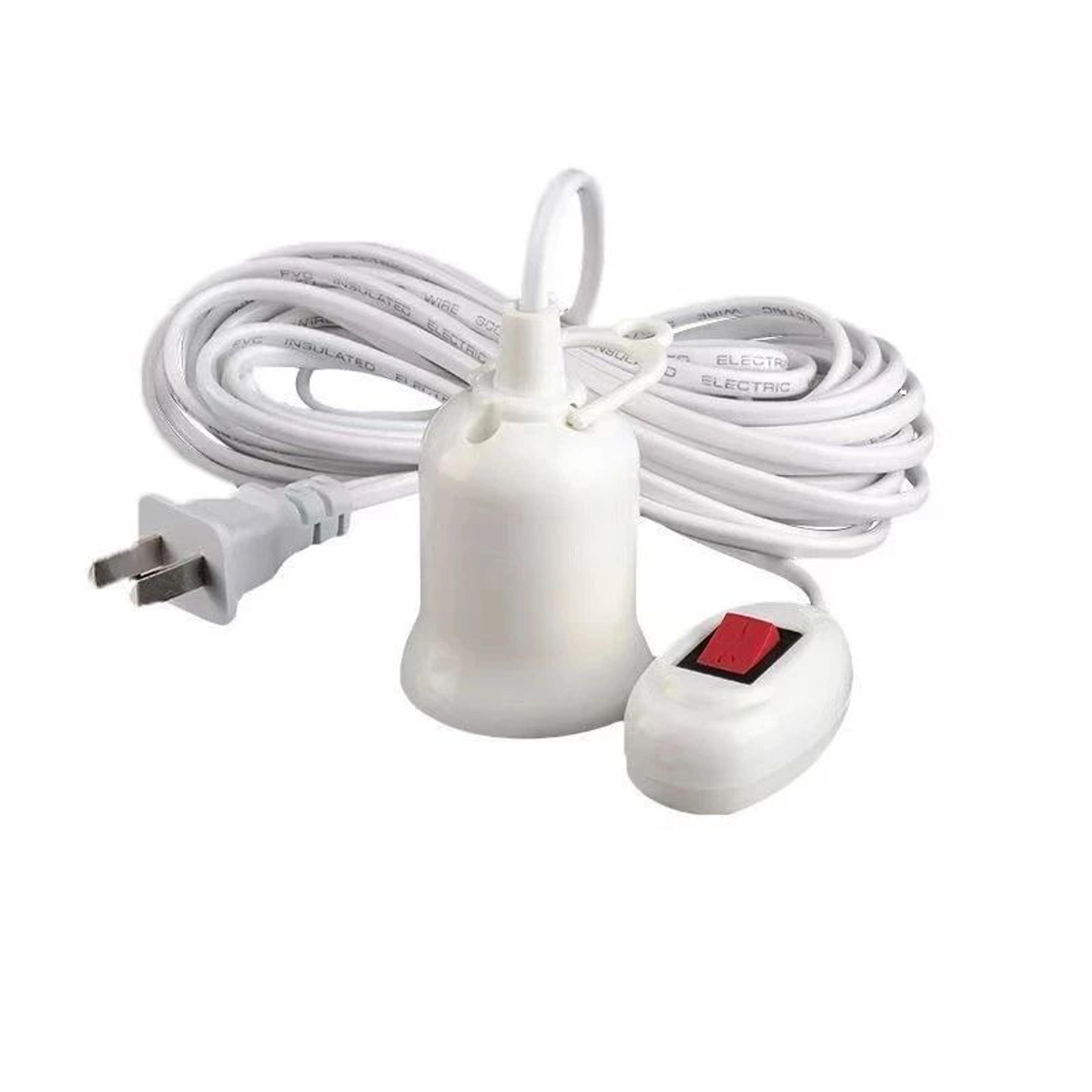 e27 hanging lamp holder with switch and 5m or 10m cord