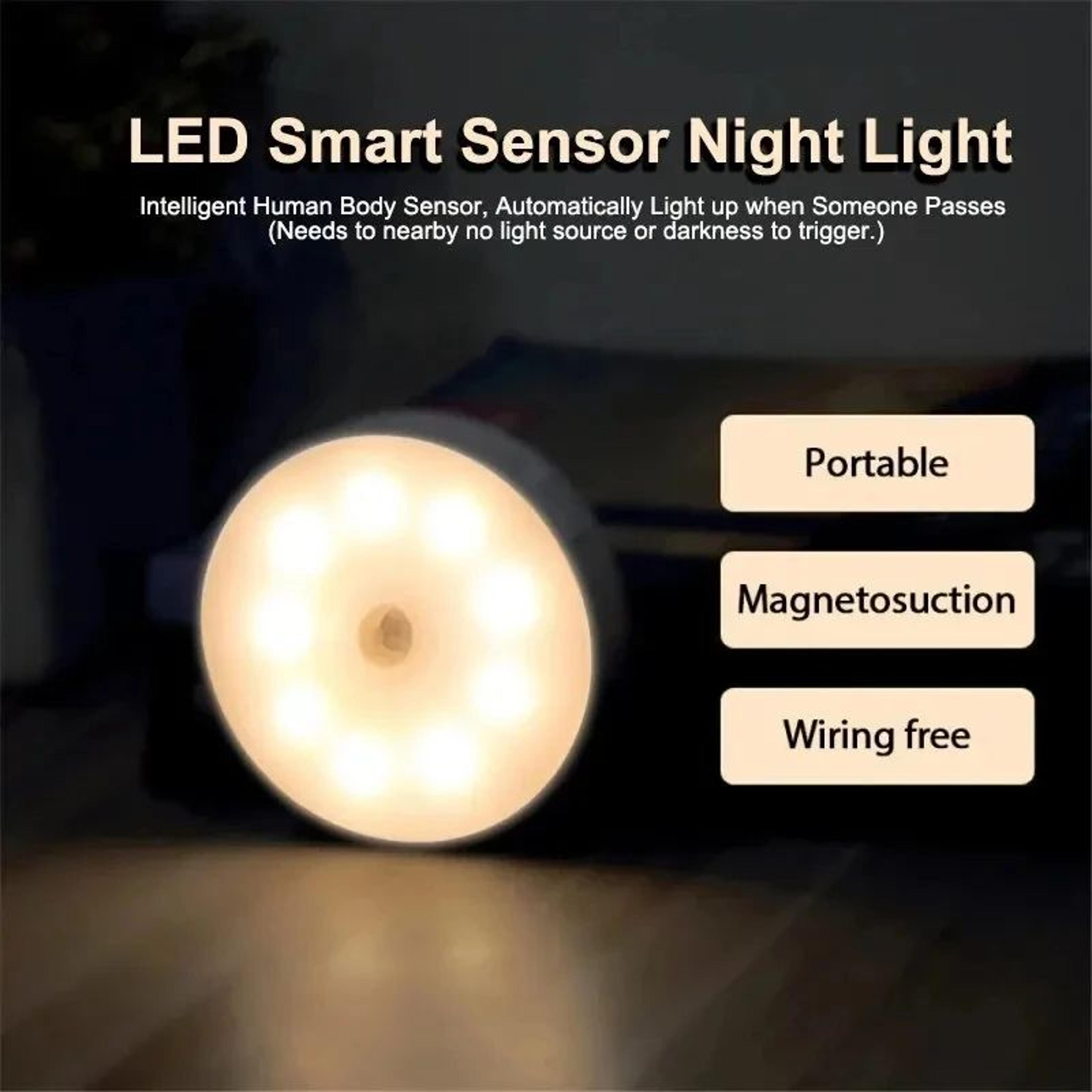 wireless led motion sensor night light with magnetic mount