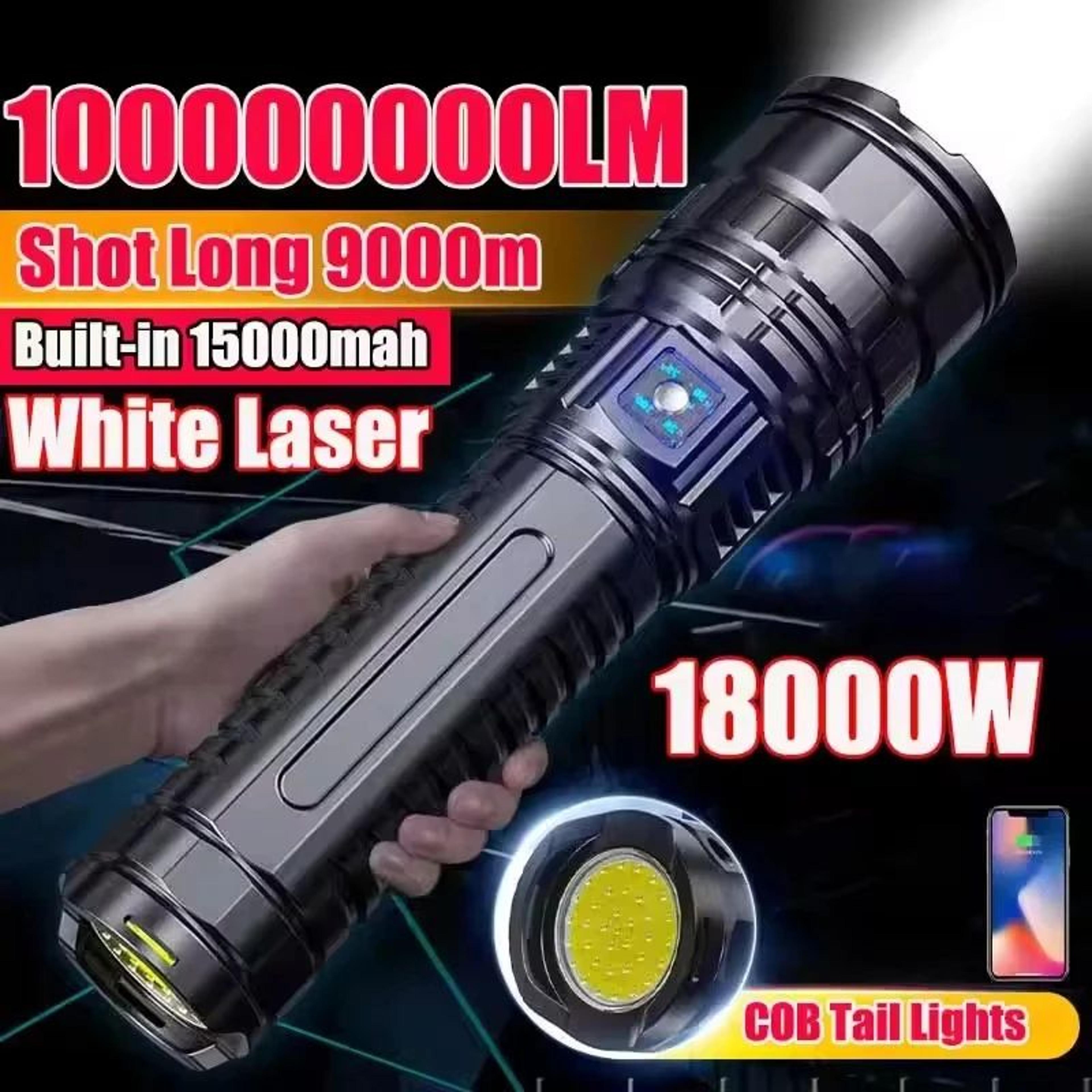 high power led flashlight with built in battery for outdoor and emergency use