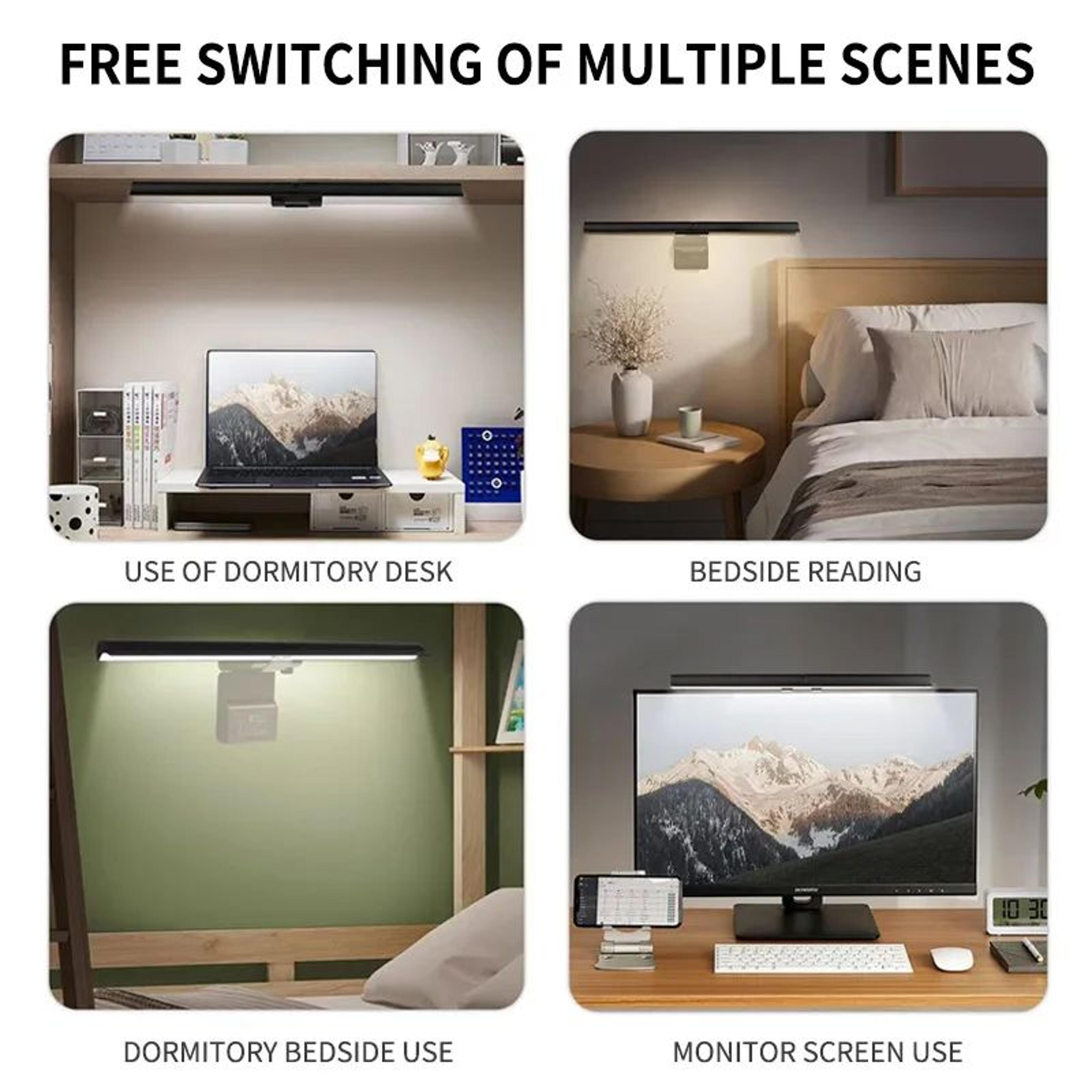 led monitor light bar with stepless dimming for work and gaming