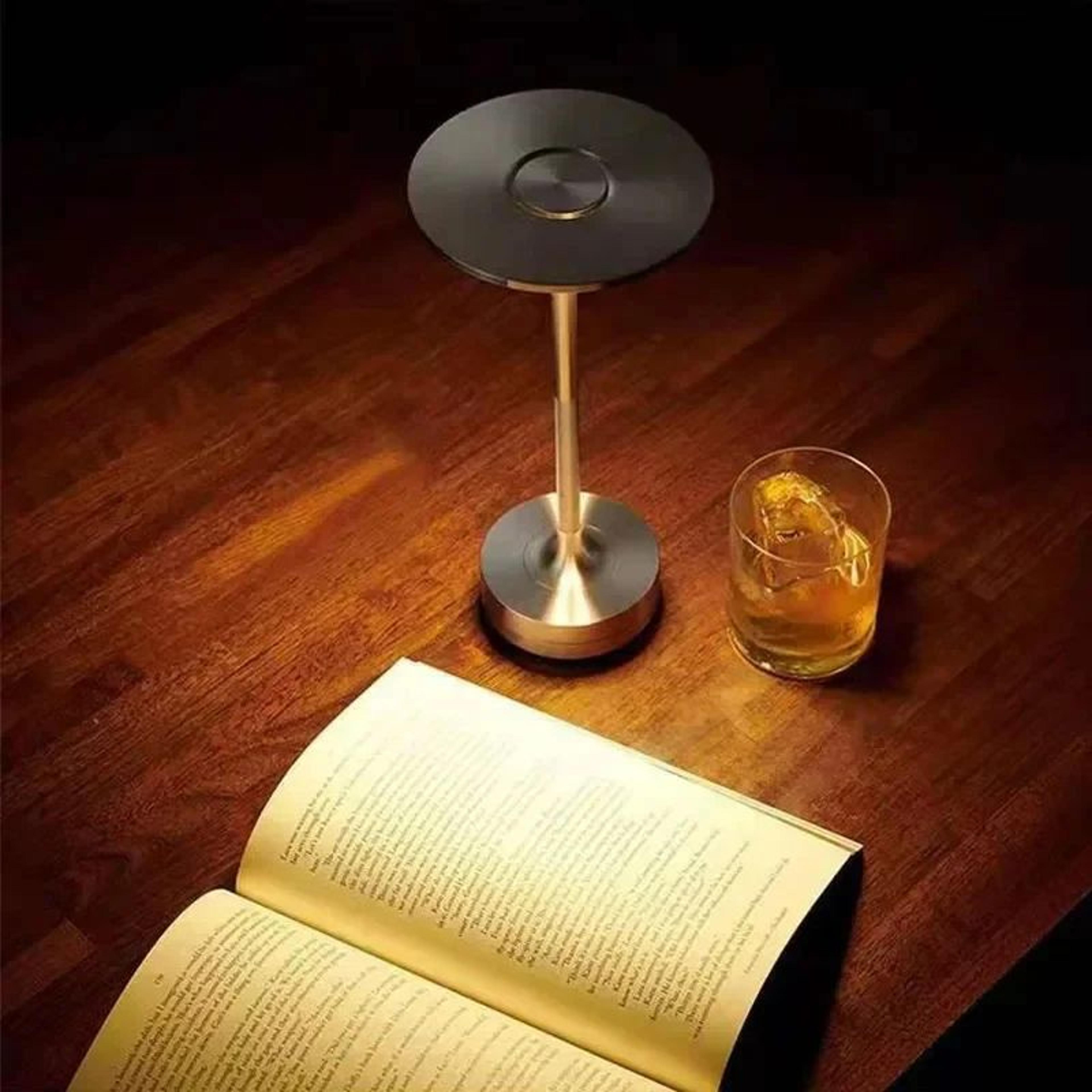retro rechargeable led table lamp with touch dimming