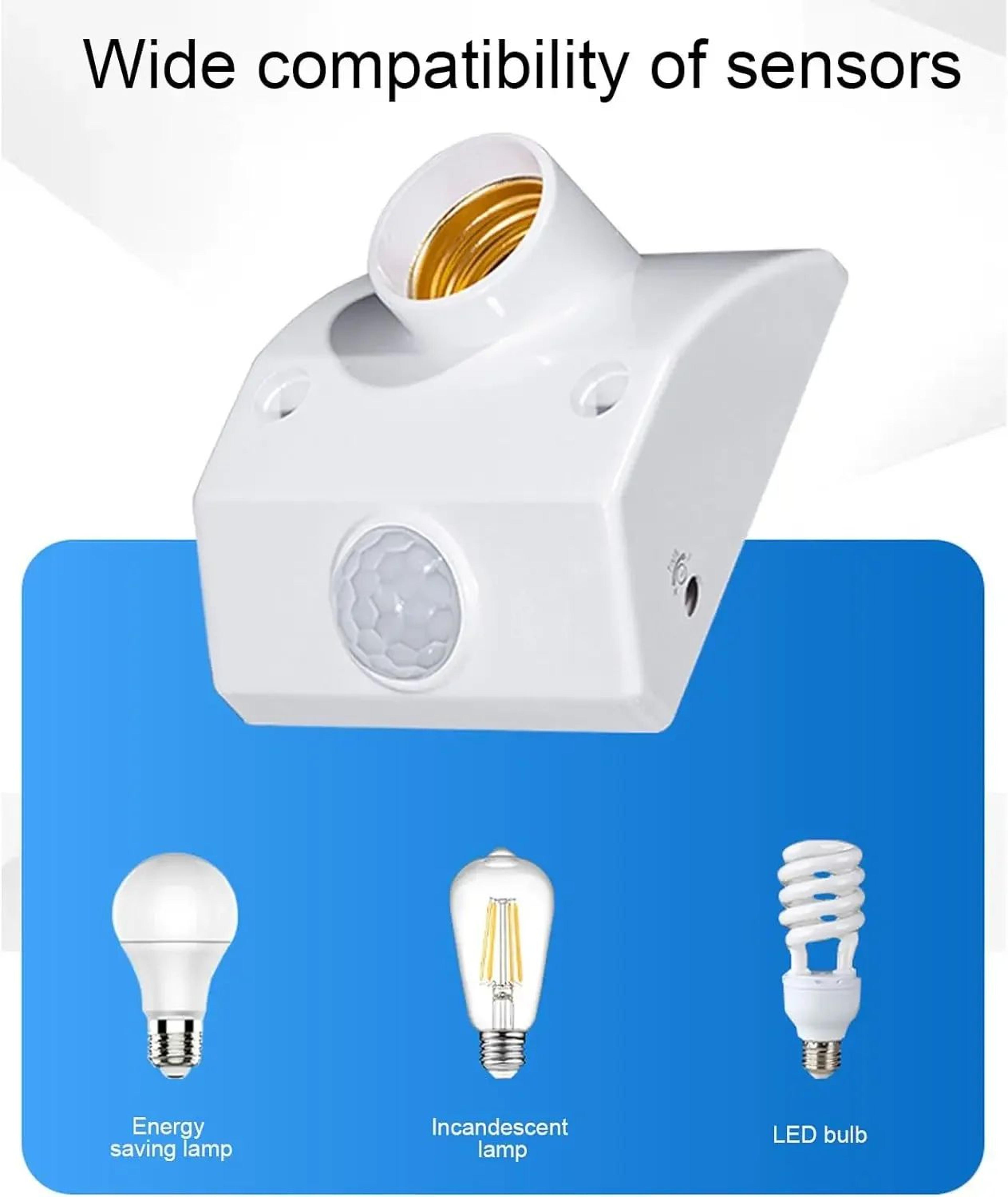 e27 infrared motion sensor wall lamp holder ac110 to 240v