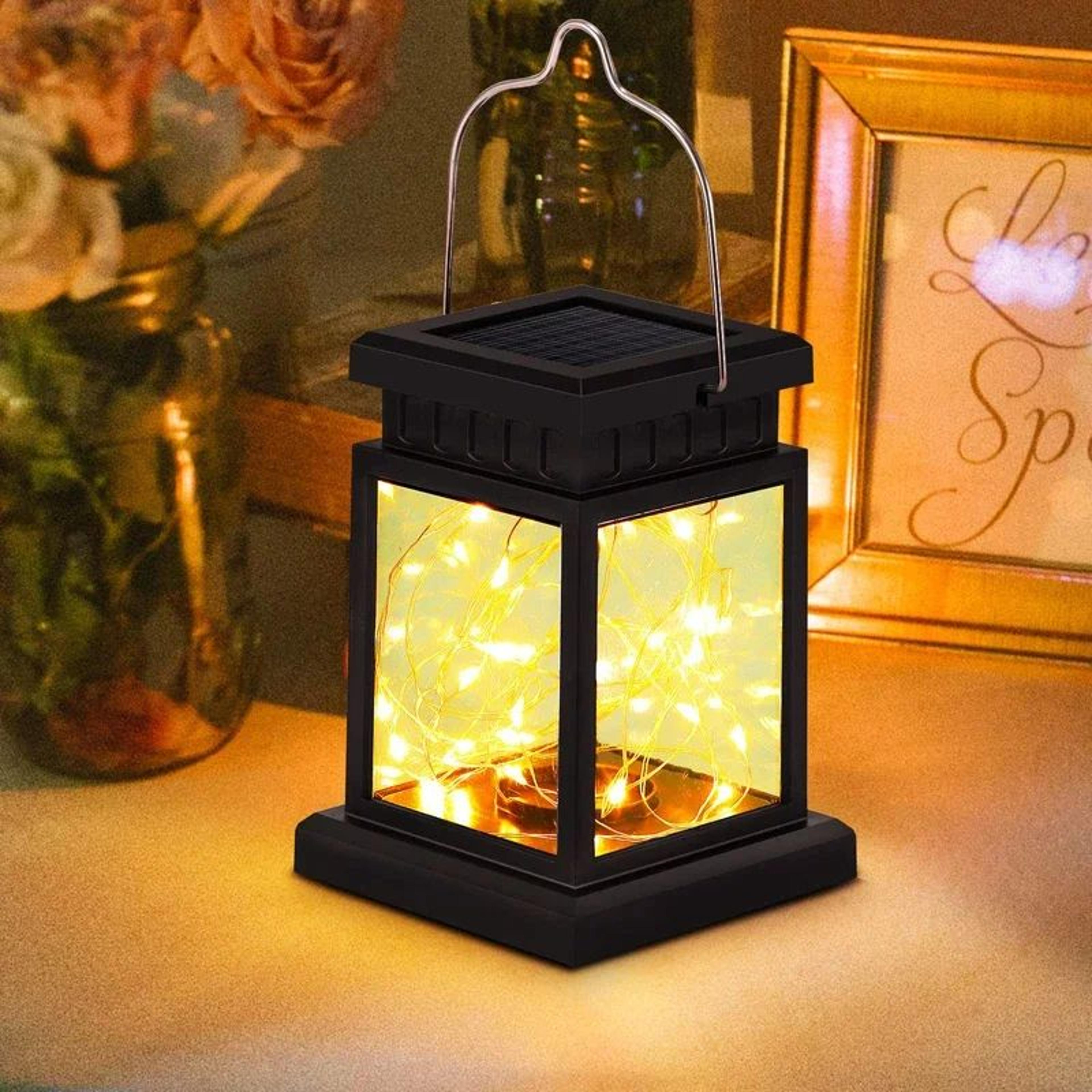 homefish solar led candle lantern for garden and balcony decor