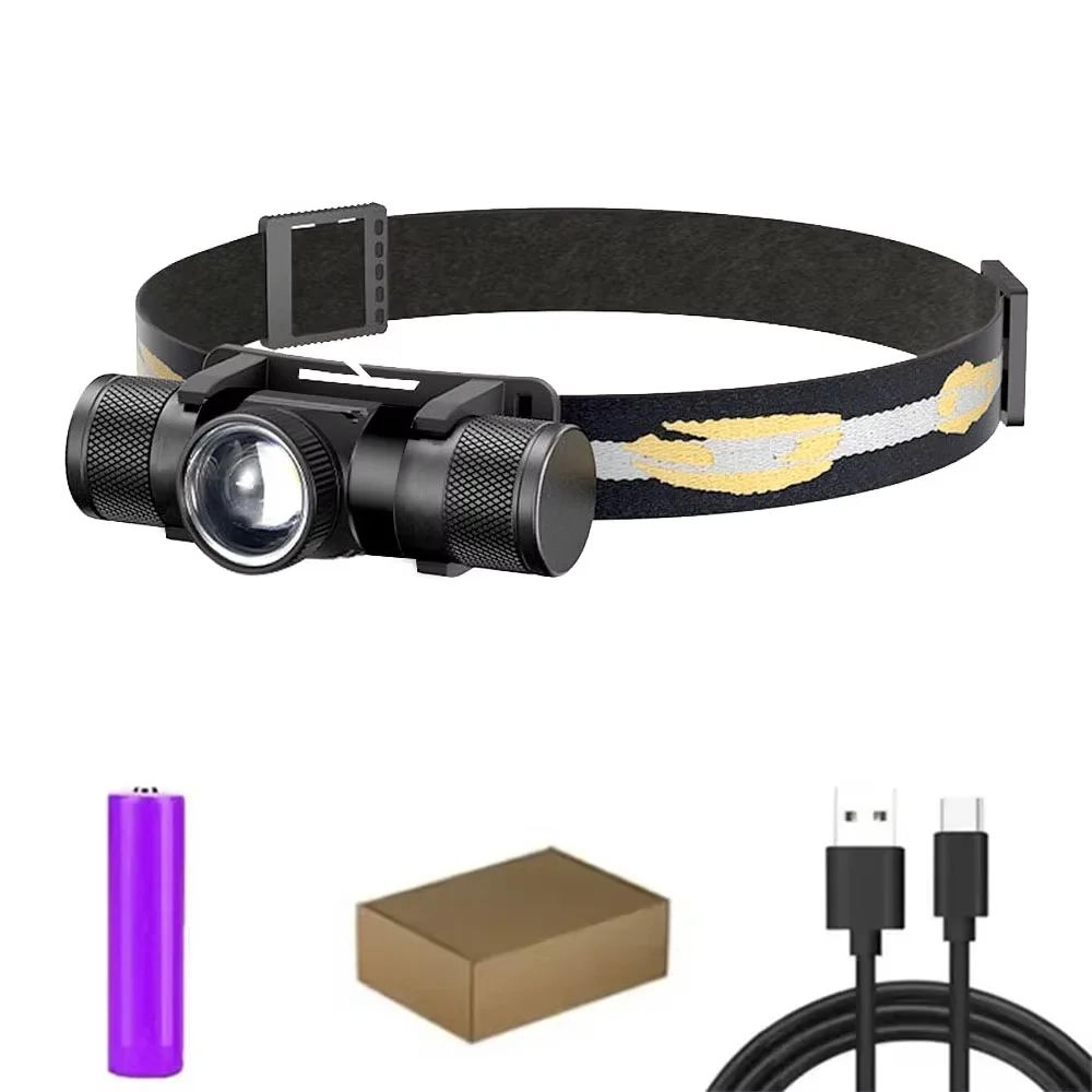 usb type c rechargeable led headlamp for camping and outdoor use