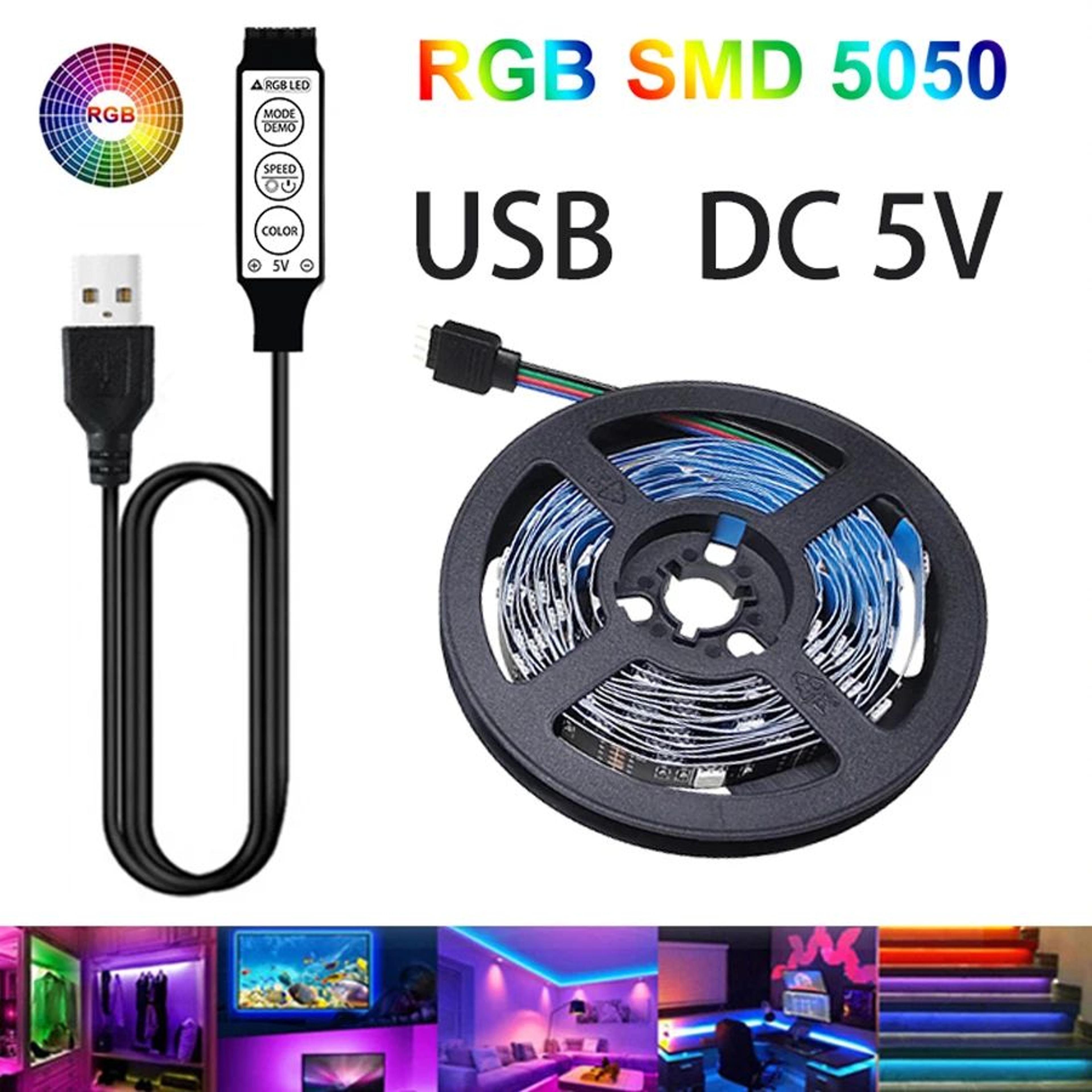rgb 5050 led strip light with sound sensor for tv backlighting