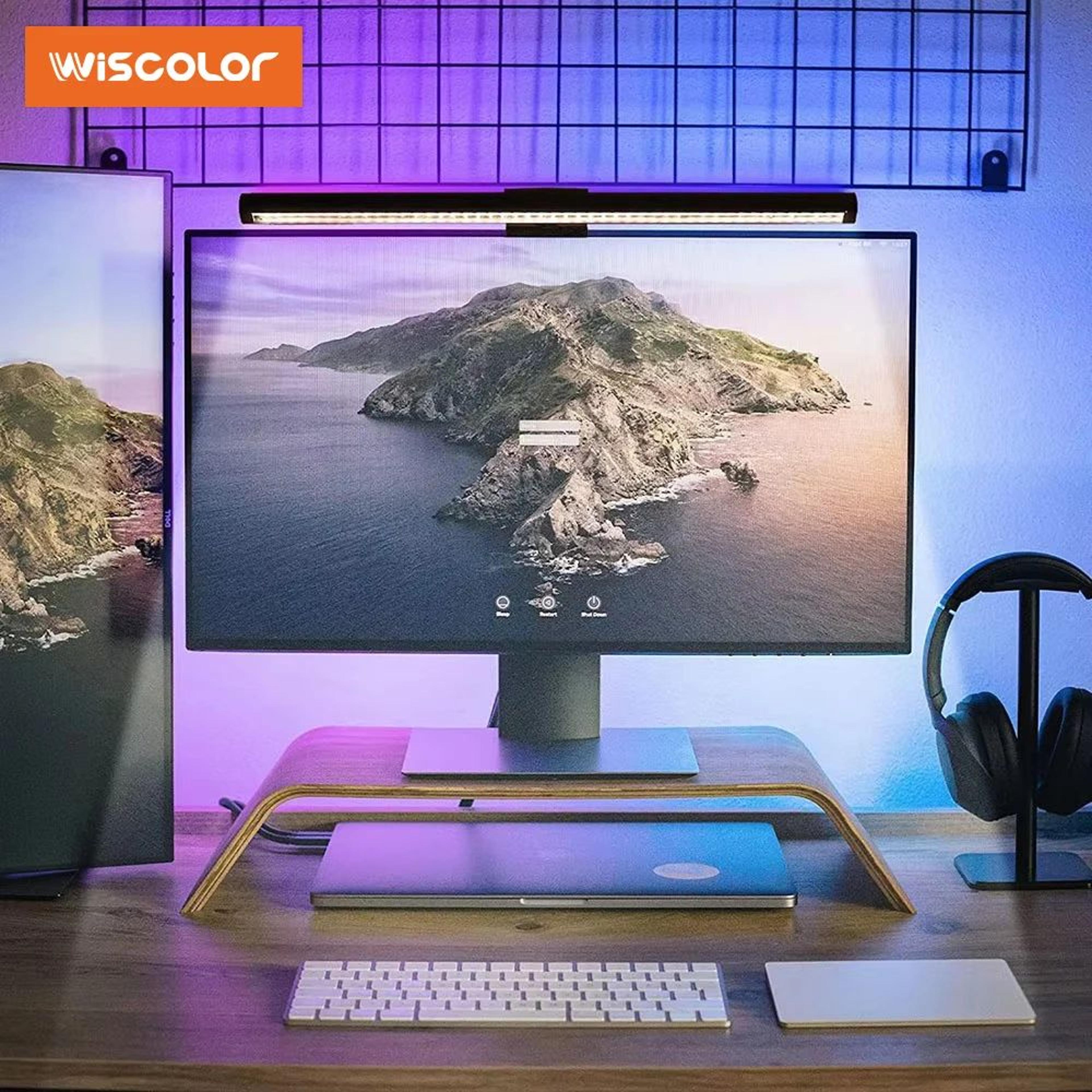led monitor light bar with rgb music rhythm backlight for work and gaming
