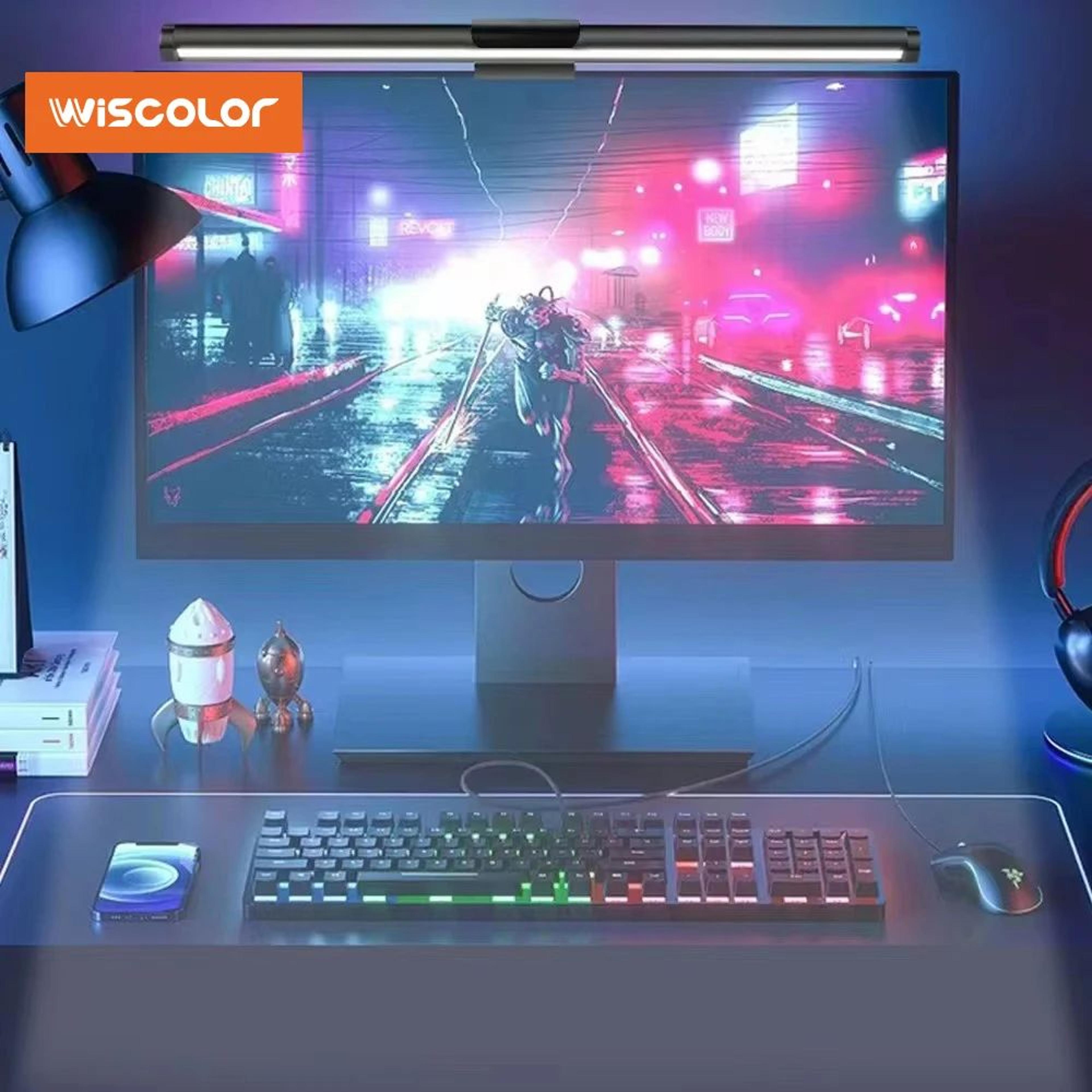 usb dimmable rgb monitor light bar for computer and gaming desks
