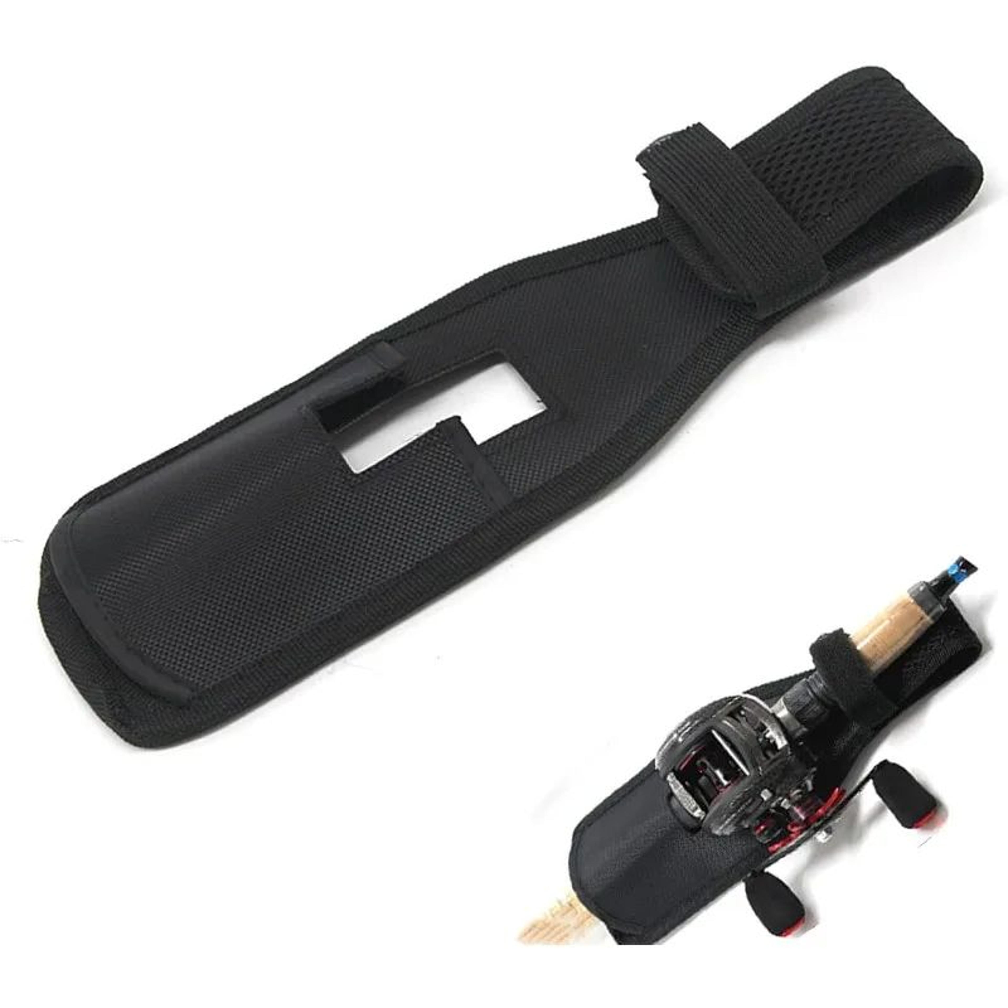 durable nylon belt mounted fishing rod holster with clip