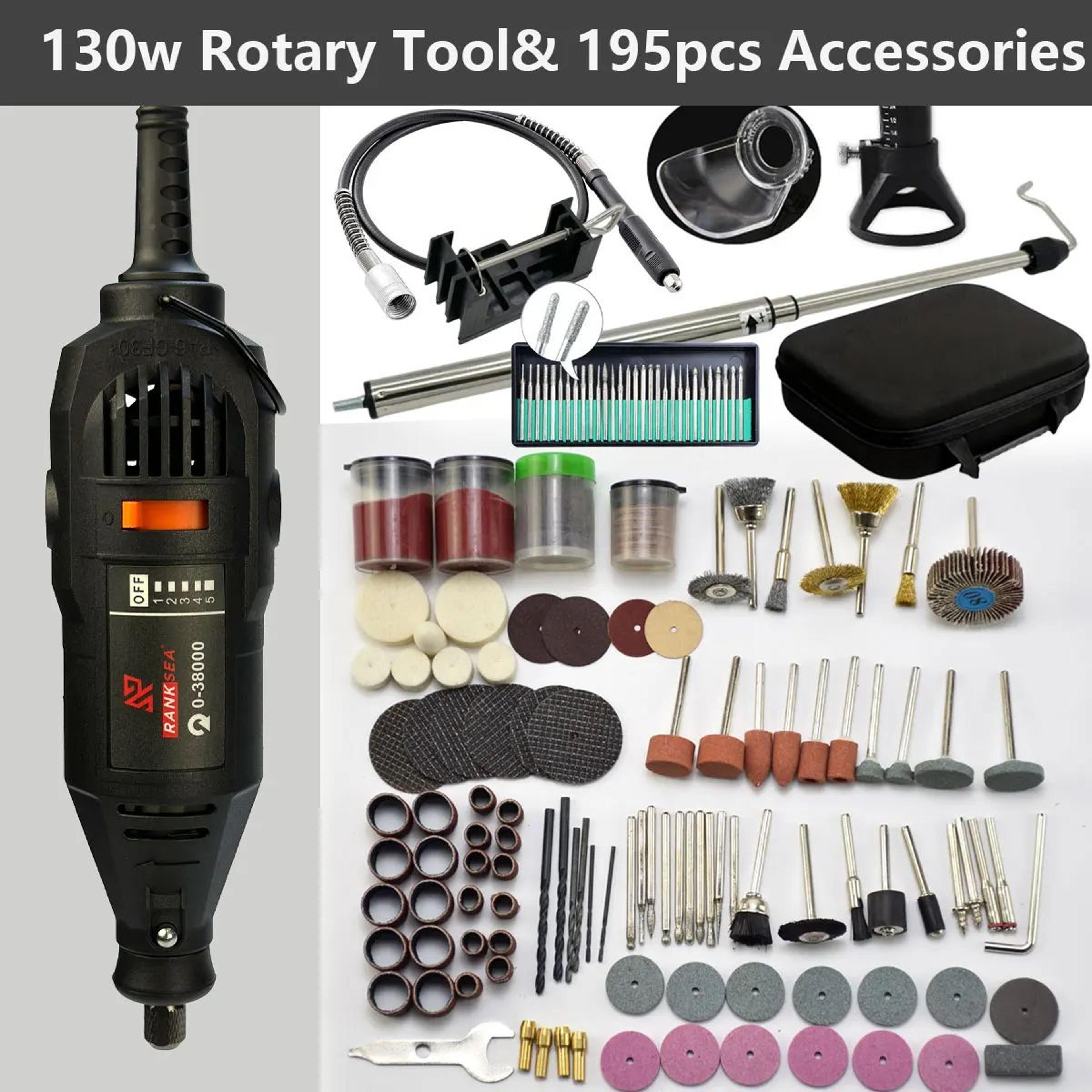 rotary tool kit with flex shaft multifunctional chuck and 43 accessories