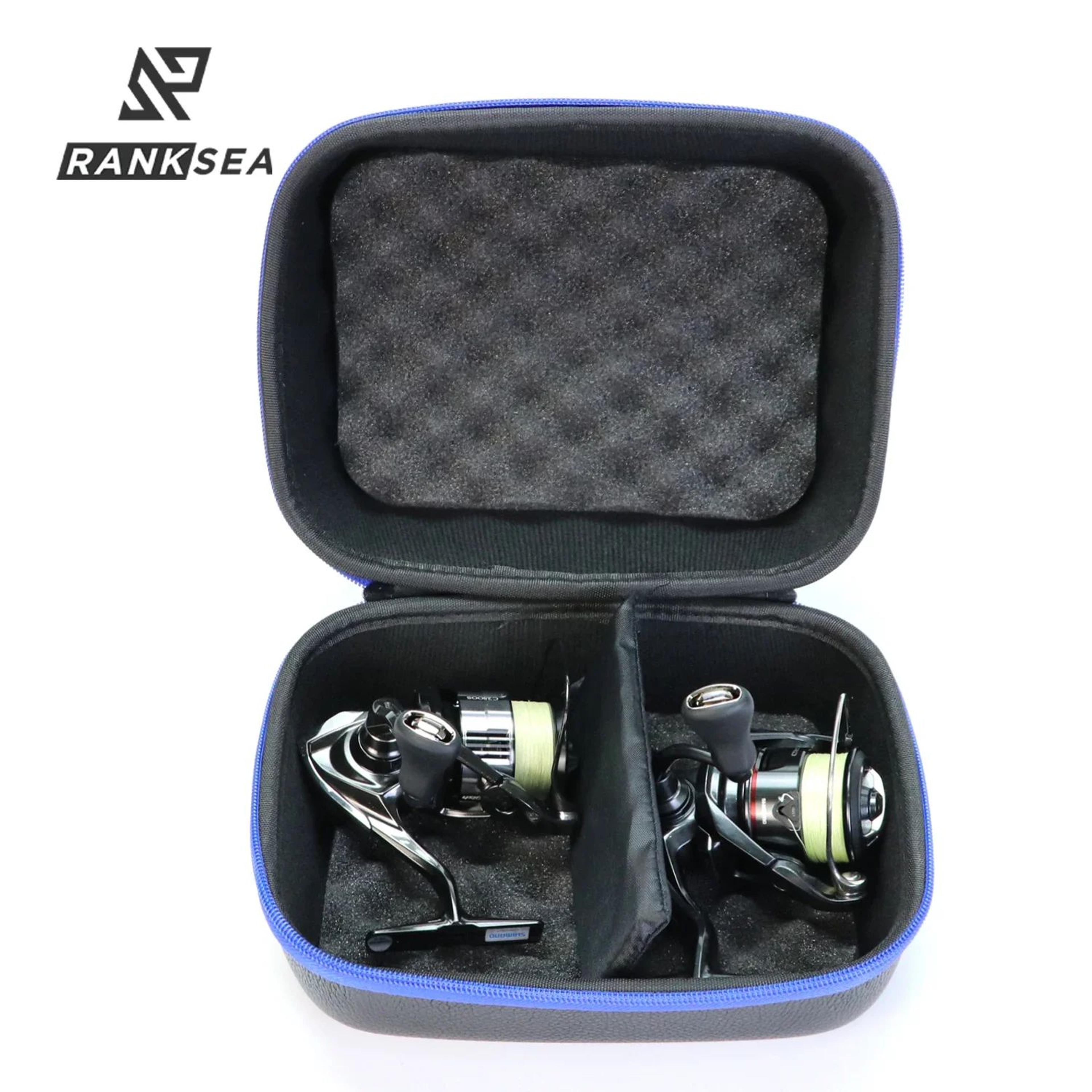 compact pu fishing reel storage case for one or two spinning reels