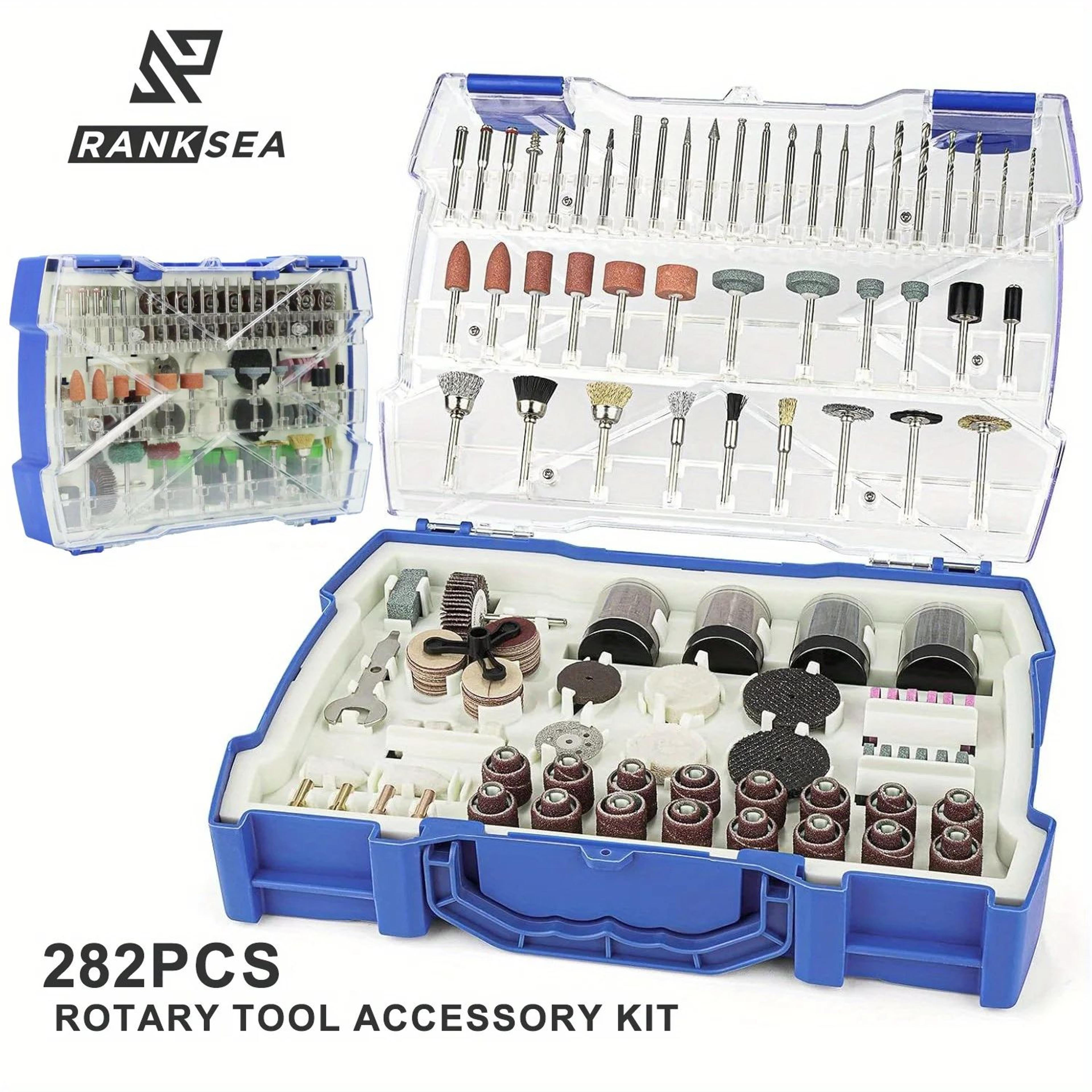 282 piece rotary tool accessories kit for carving polishing and drilling