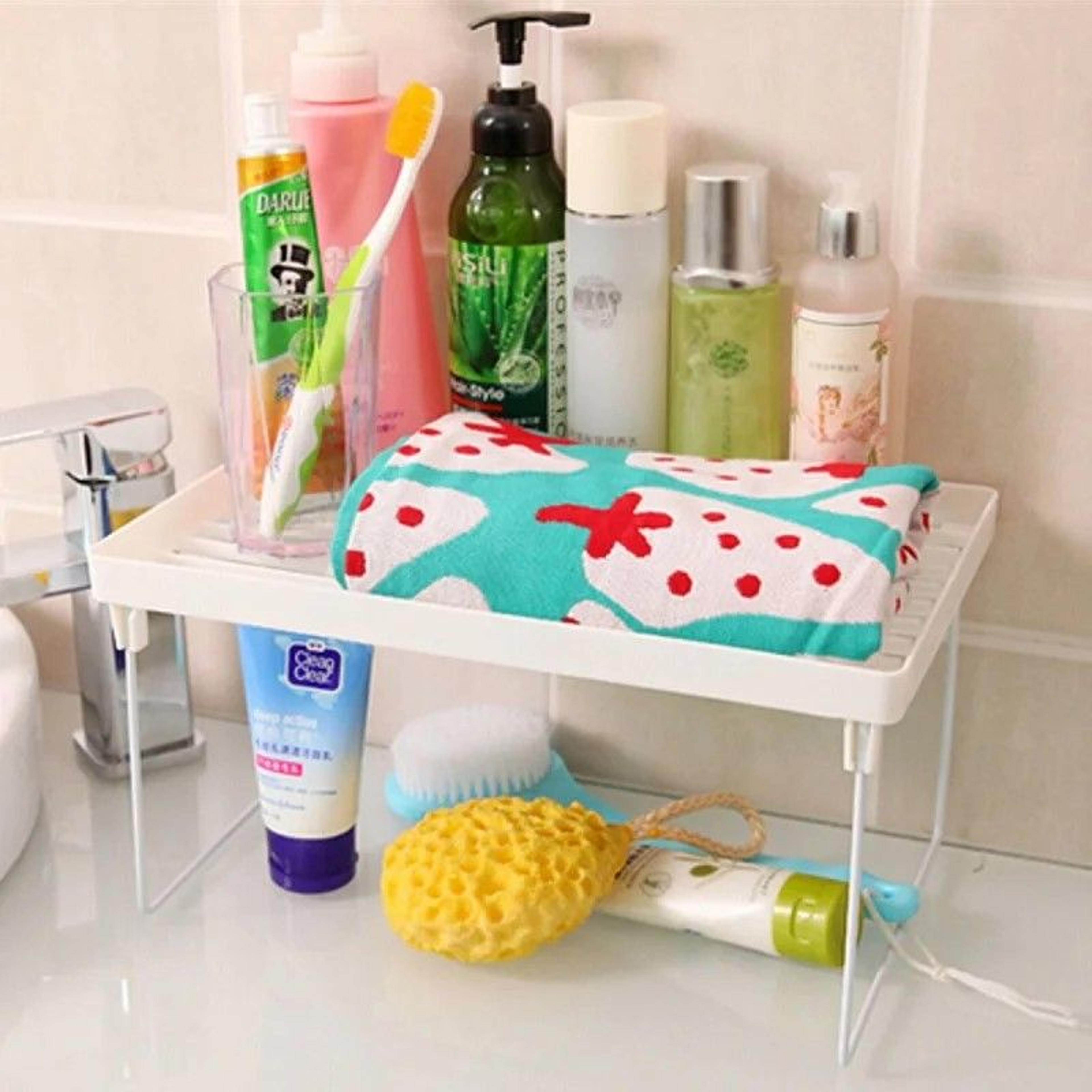 space-saver snap-fit multi-layer kitchen organizer shelf