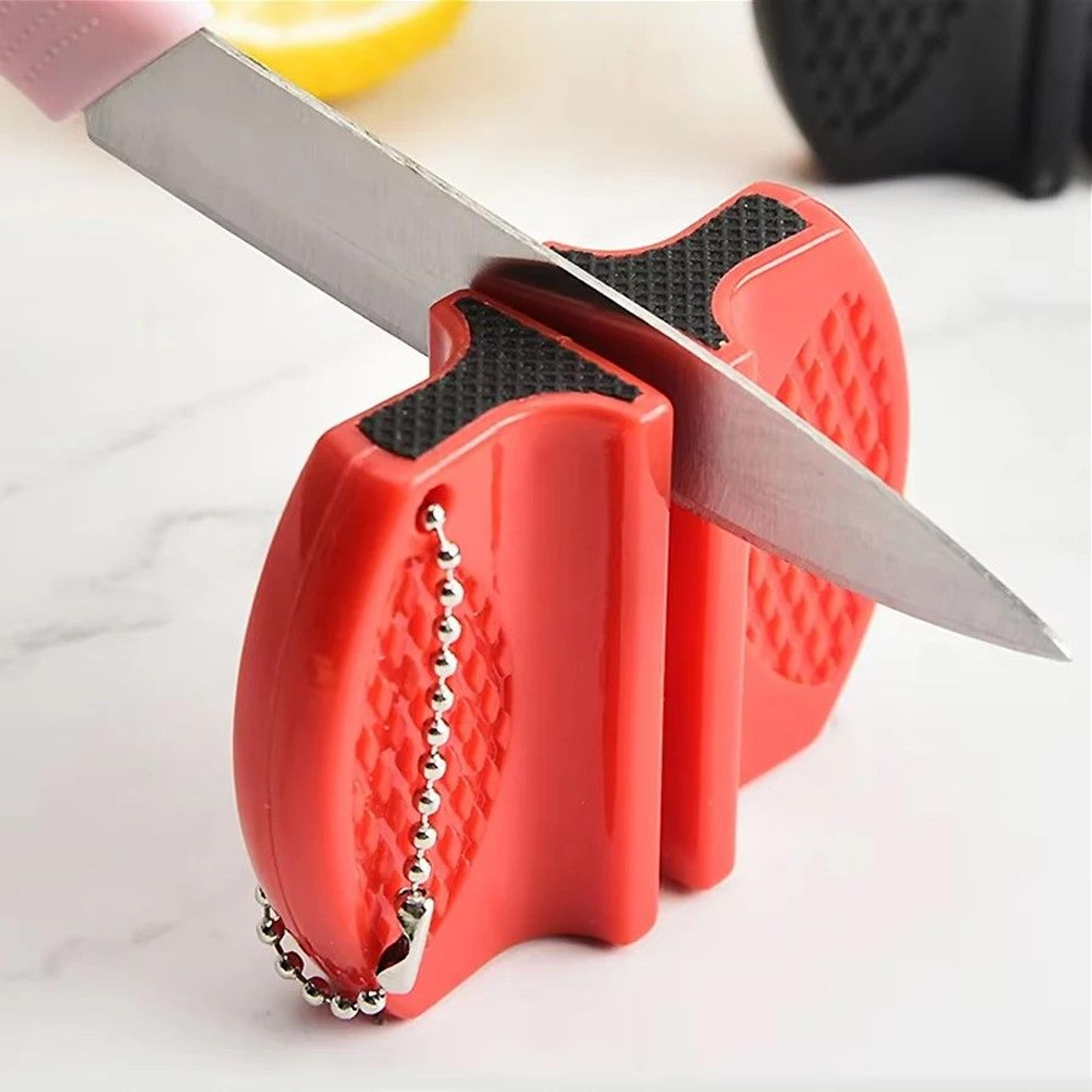 precisionedge mini dual-side knife sharpener – portable outdoor & kitchen edge rescue