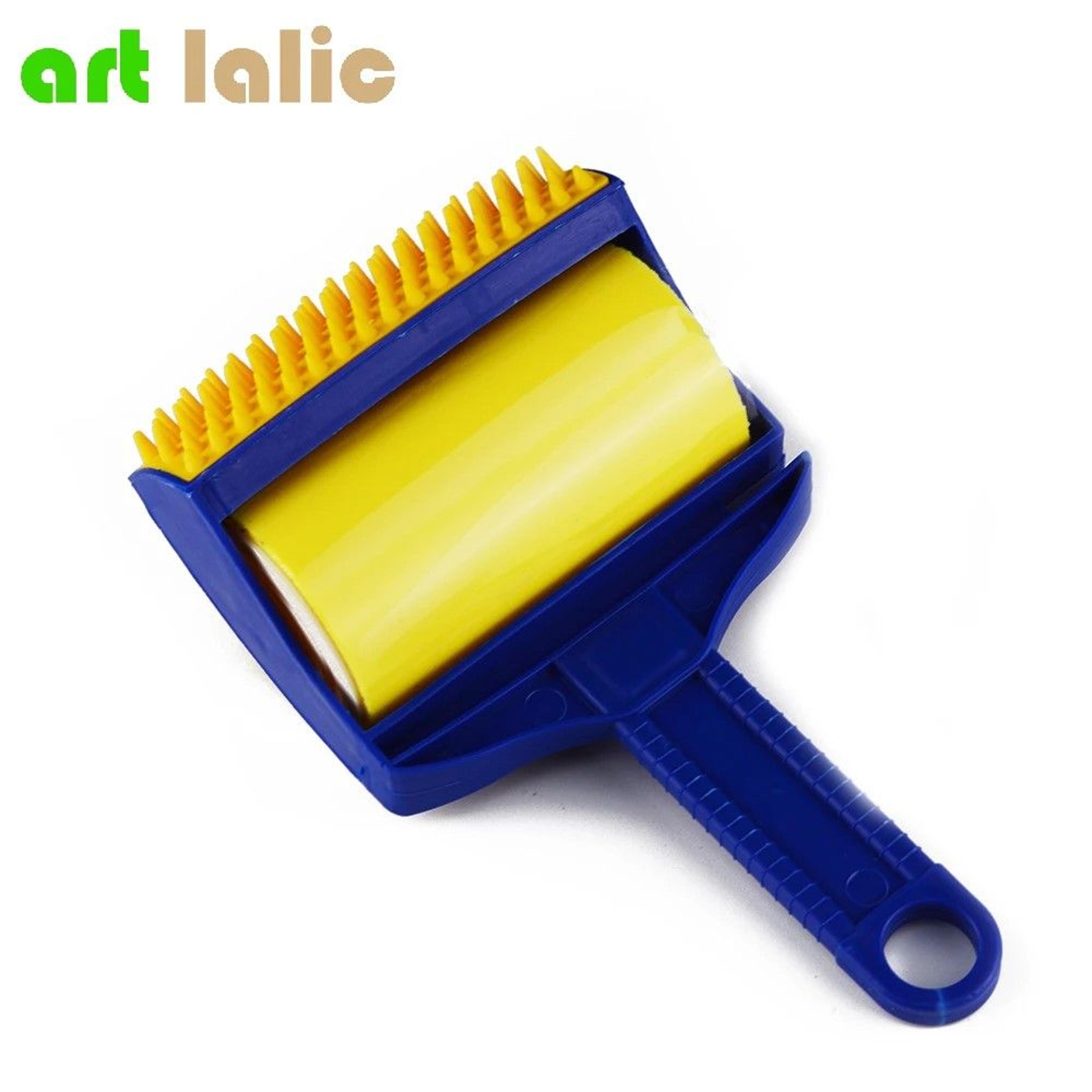 premium 2-piece reusable sticky lint & pet hair remover roller set
