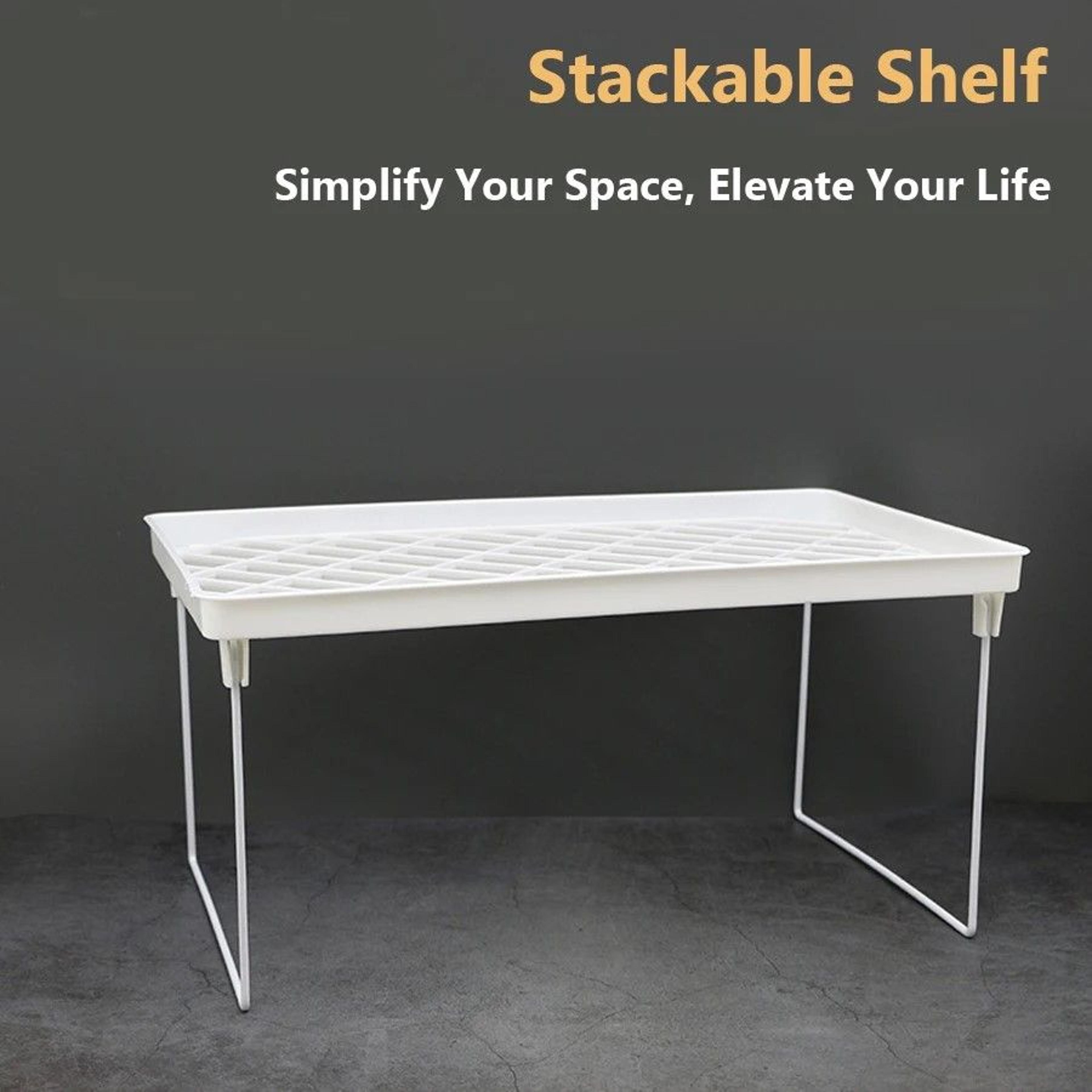 everyday fold-up organizer shelf – space-saving kitchen & bathroom storage rack