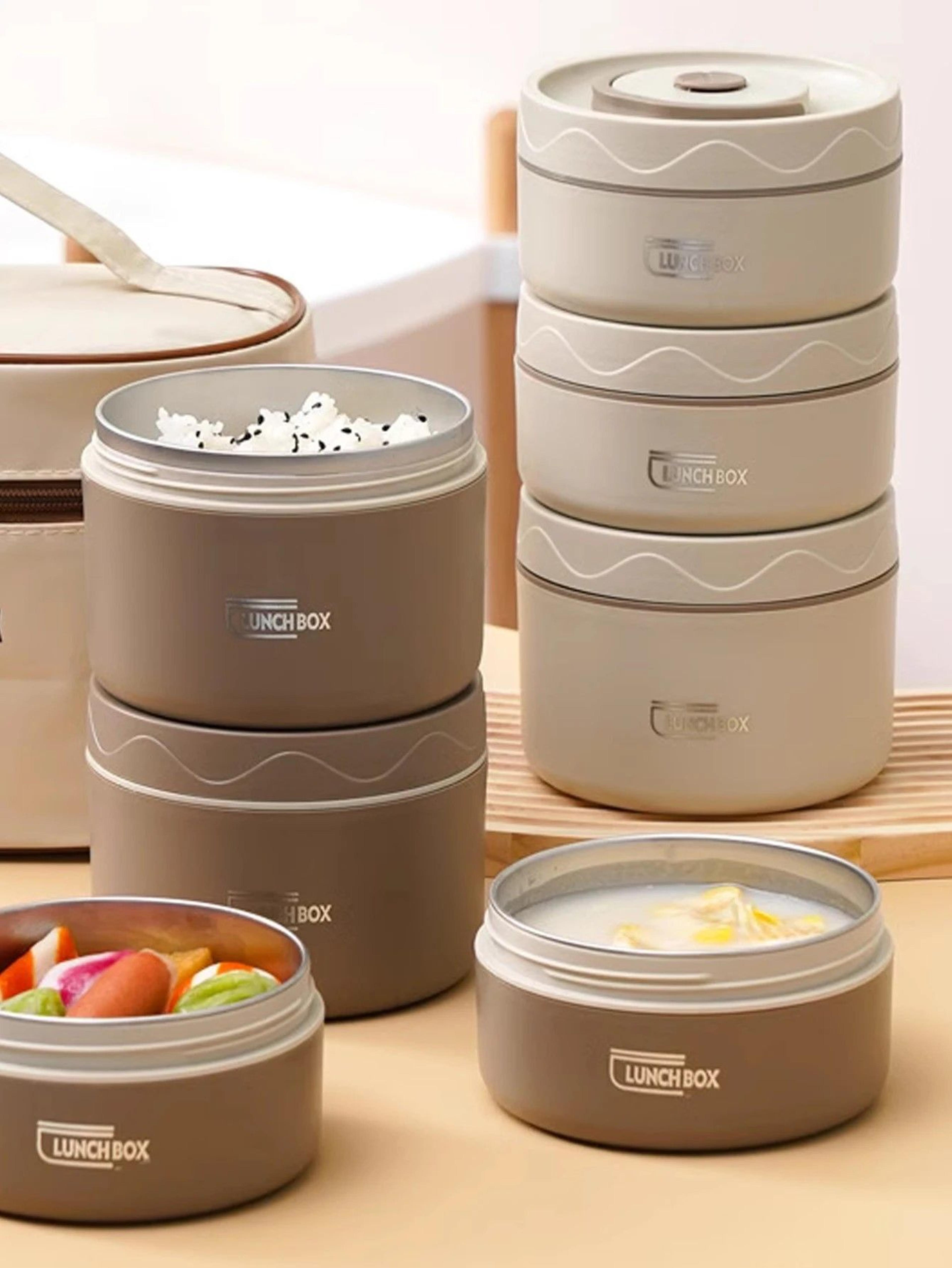 premium trio stainless steel insulated lunch set – microwave-safe, leak-proof food container bundle
