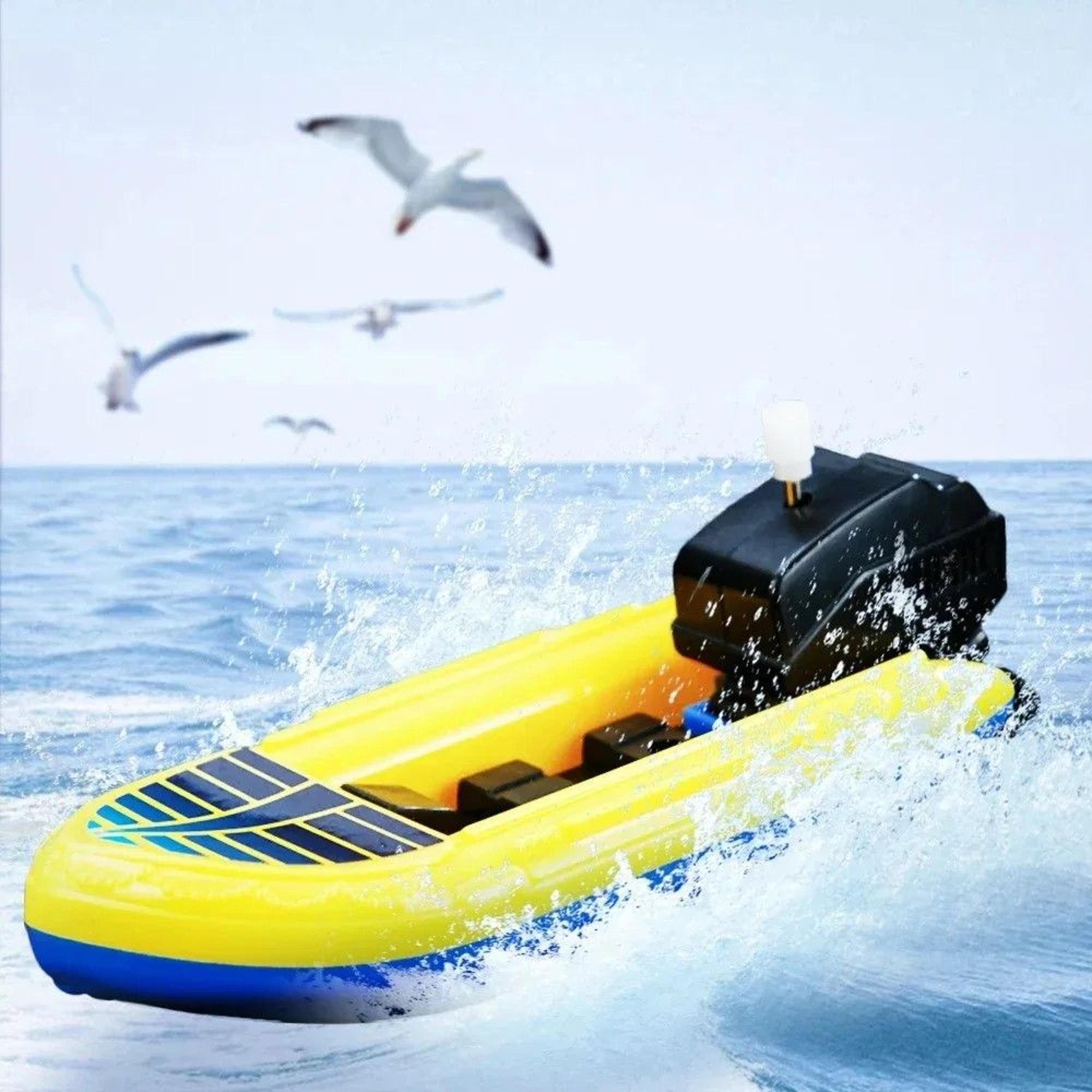 bath splash wind-up speed boat – floating clockwork bath toy for kids