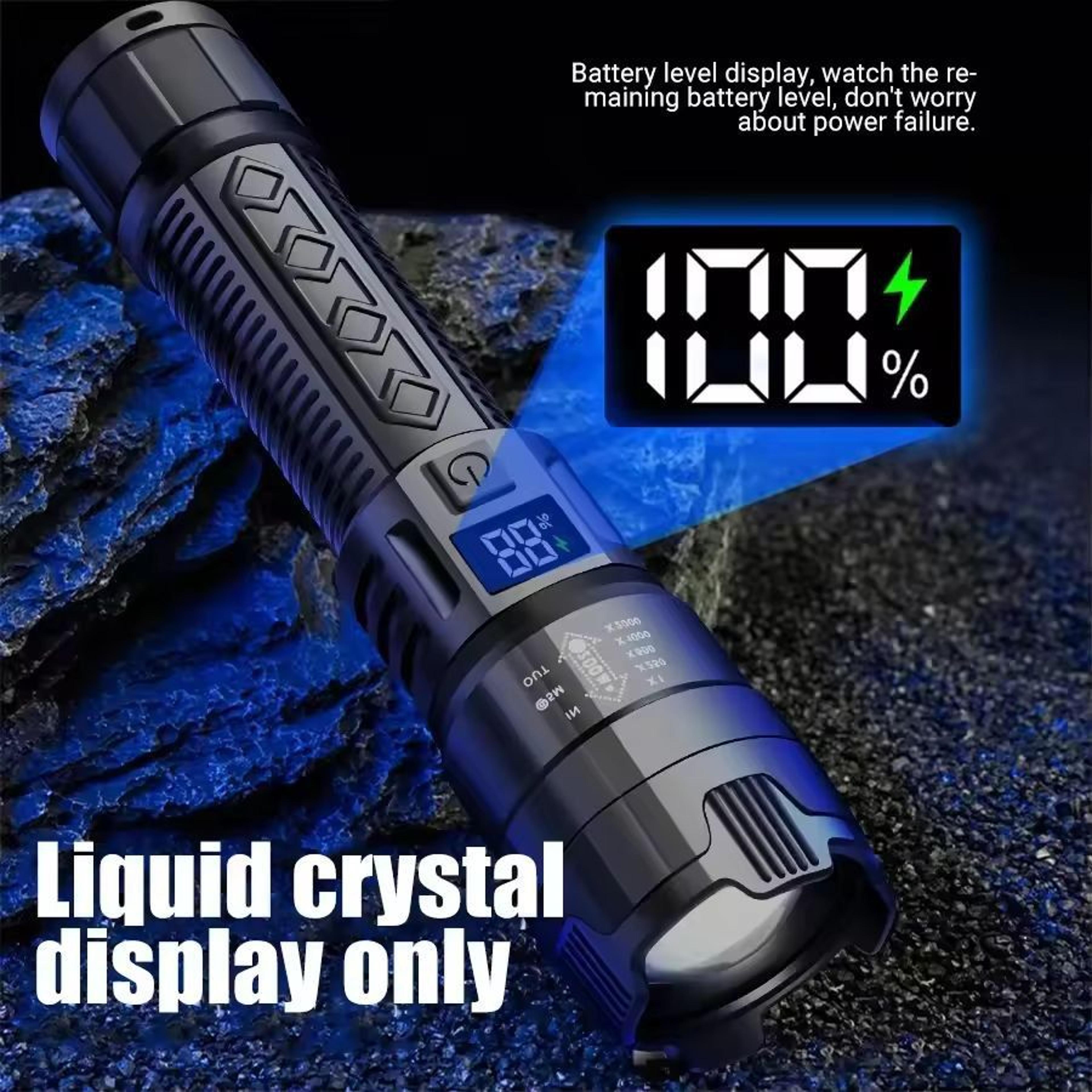 ultimate pro 2000 lumen tactical usb rechargeable flashlight – powerful zoom & emergency lantern