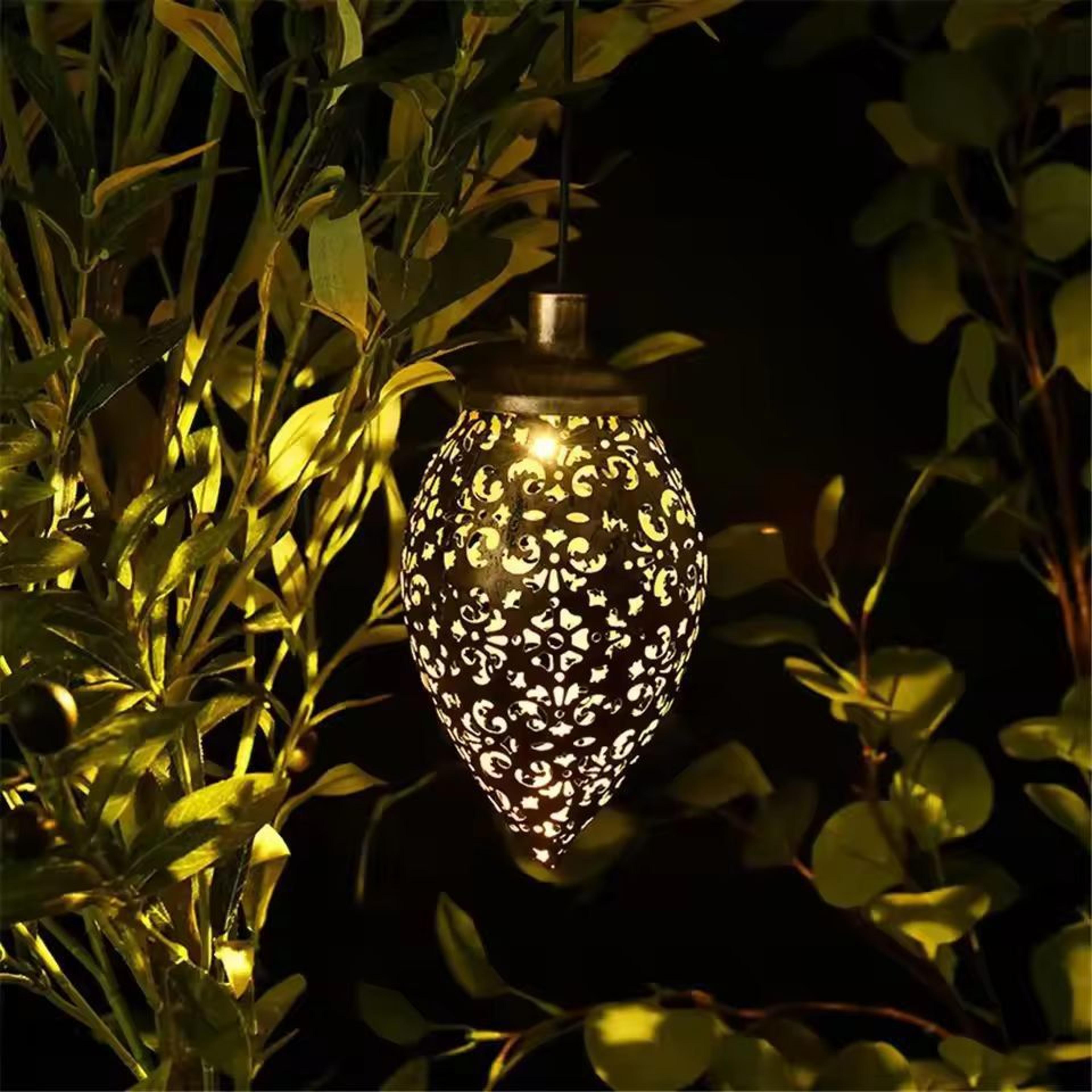radiantdrop solar projection lantern – waterproof outdoor garden & landscape light