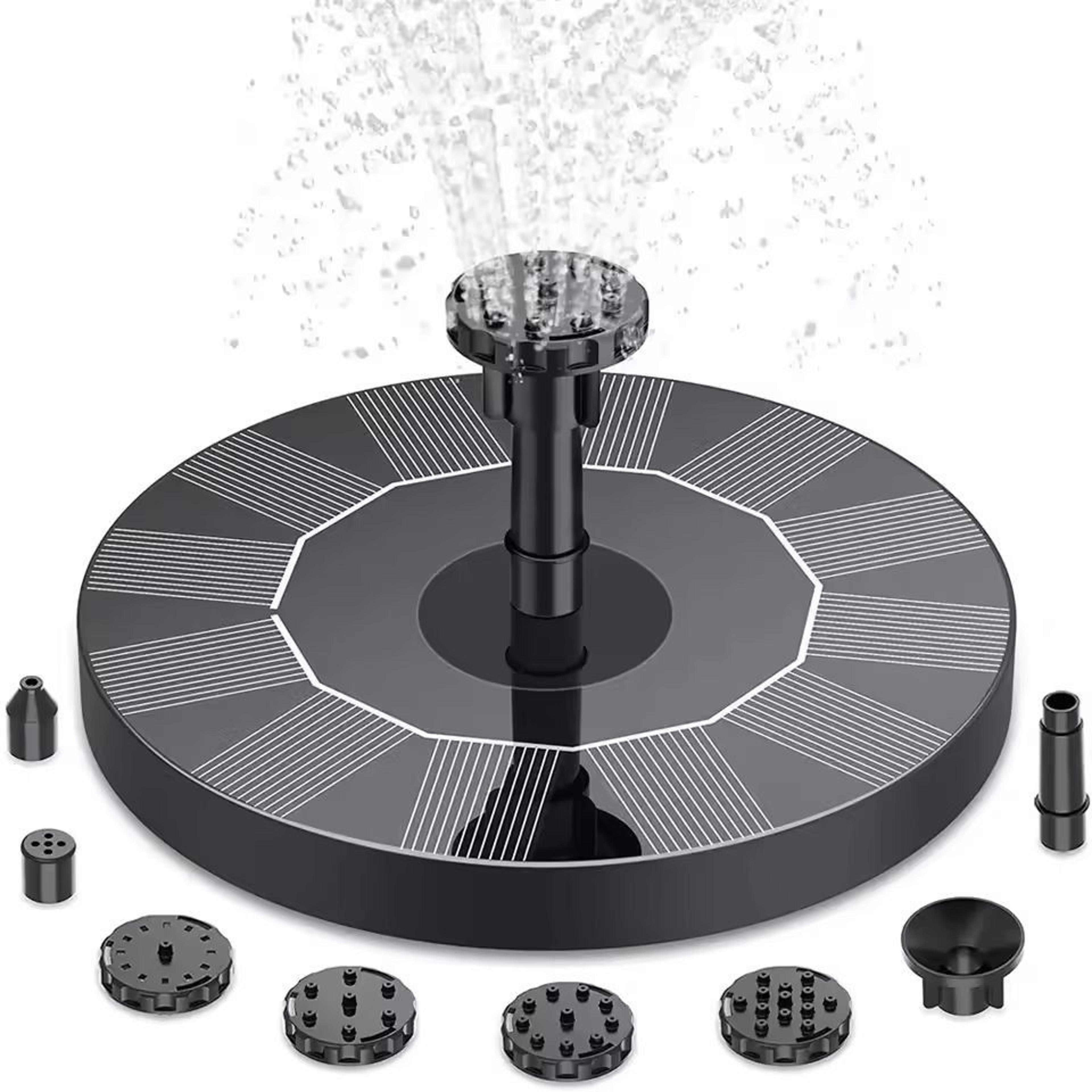 gardenglow floating solar fountain pump – premium solar powered fountain for bird baths & garden ponds