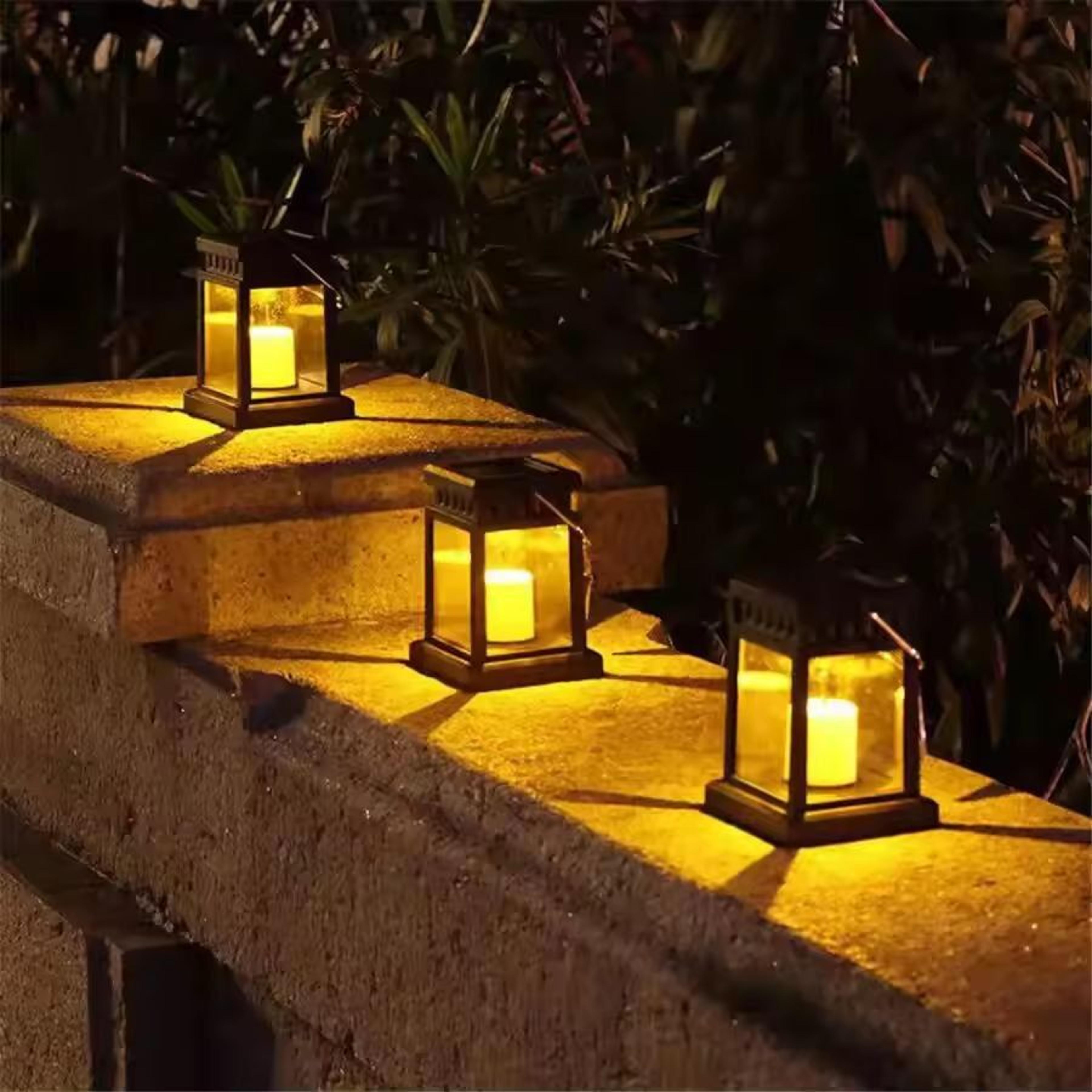 gardenglow solar hanging lantern – outdoor decorative solar garden lantern & lawn landscape light