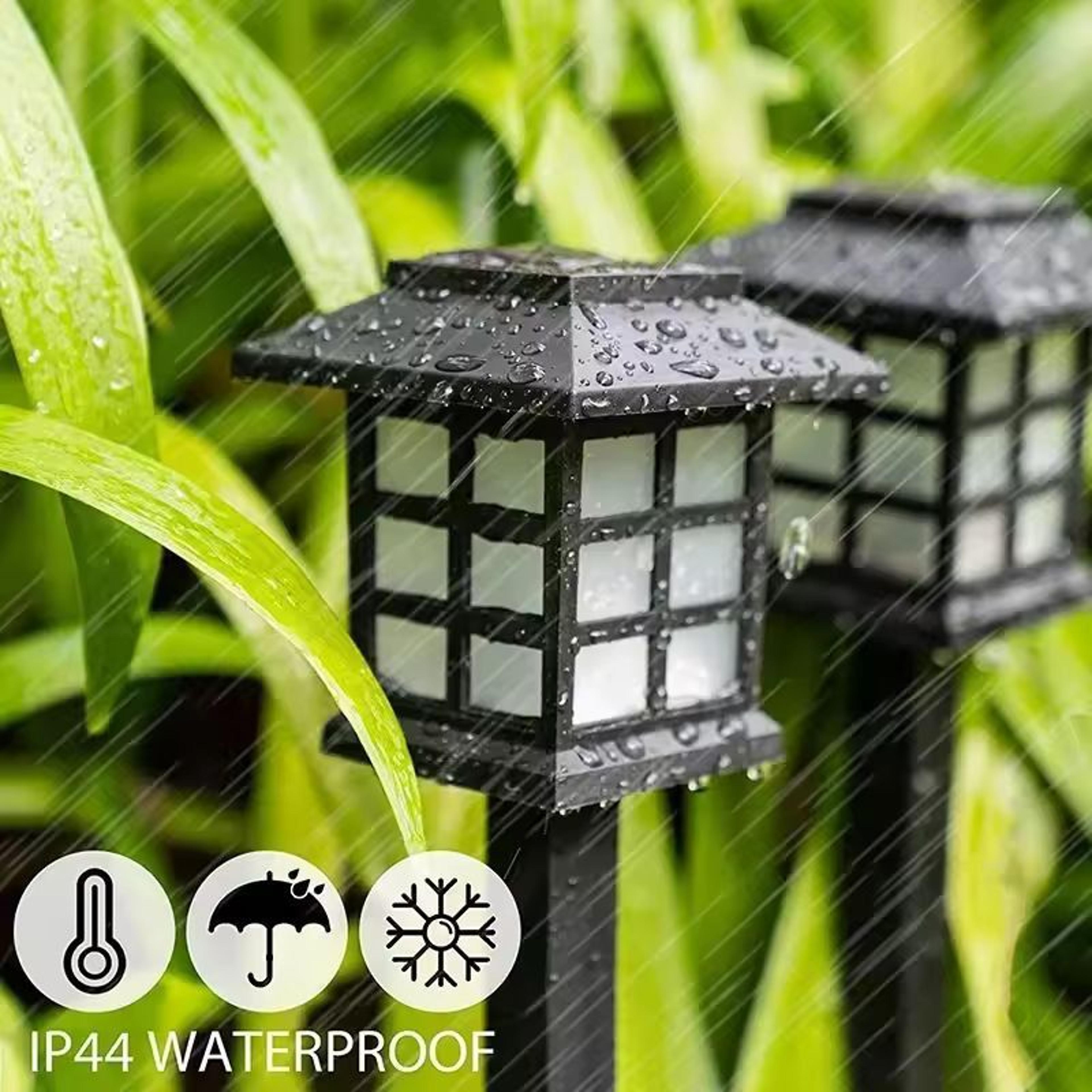 radiantgrove solar pathway light set – waterproof outdoor walkway led lights (for garden, yard, driveway)