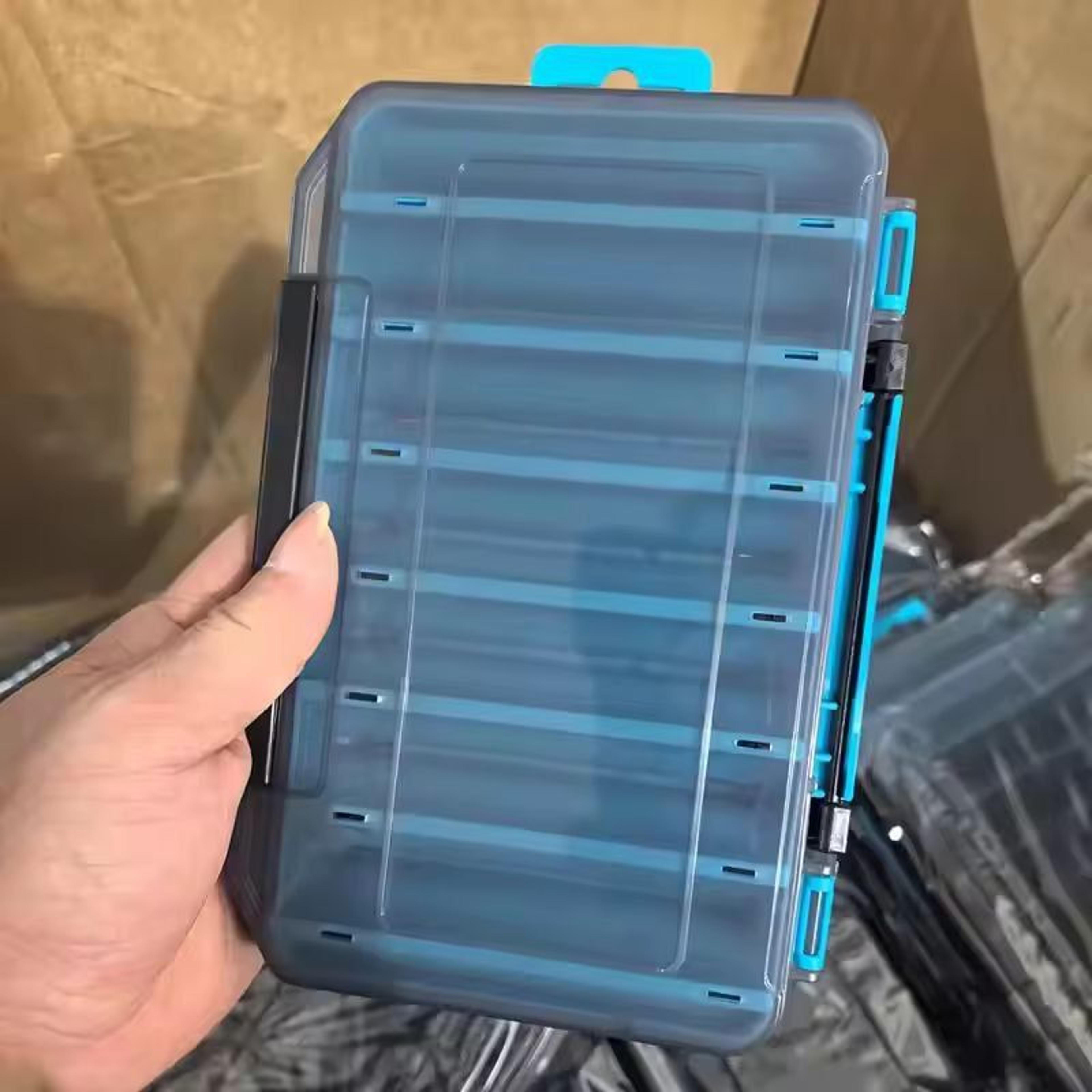 ultimate dual-deck fishing tackle storage case – large & small compartments organizer