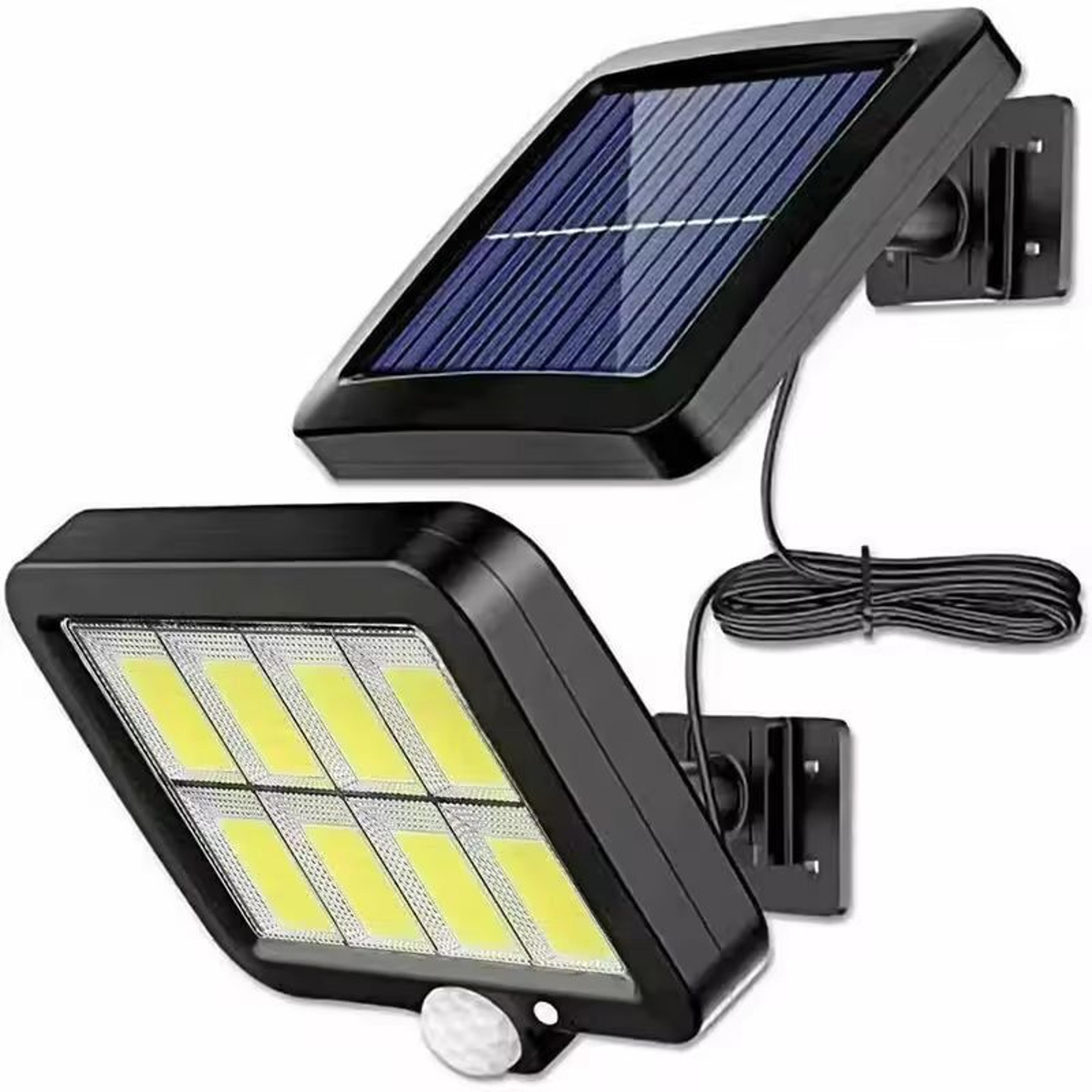 brightguard 160 cob solar wall light – remote controlled waterproof outdoor motion sensor light