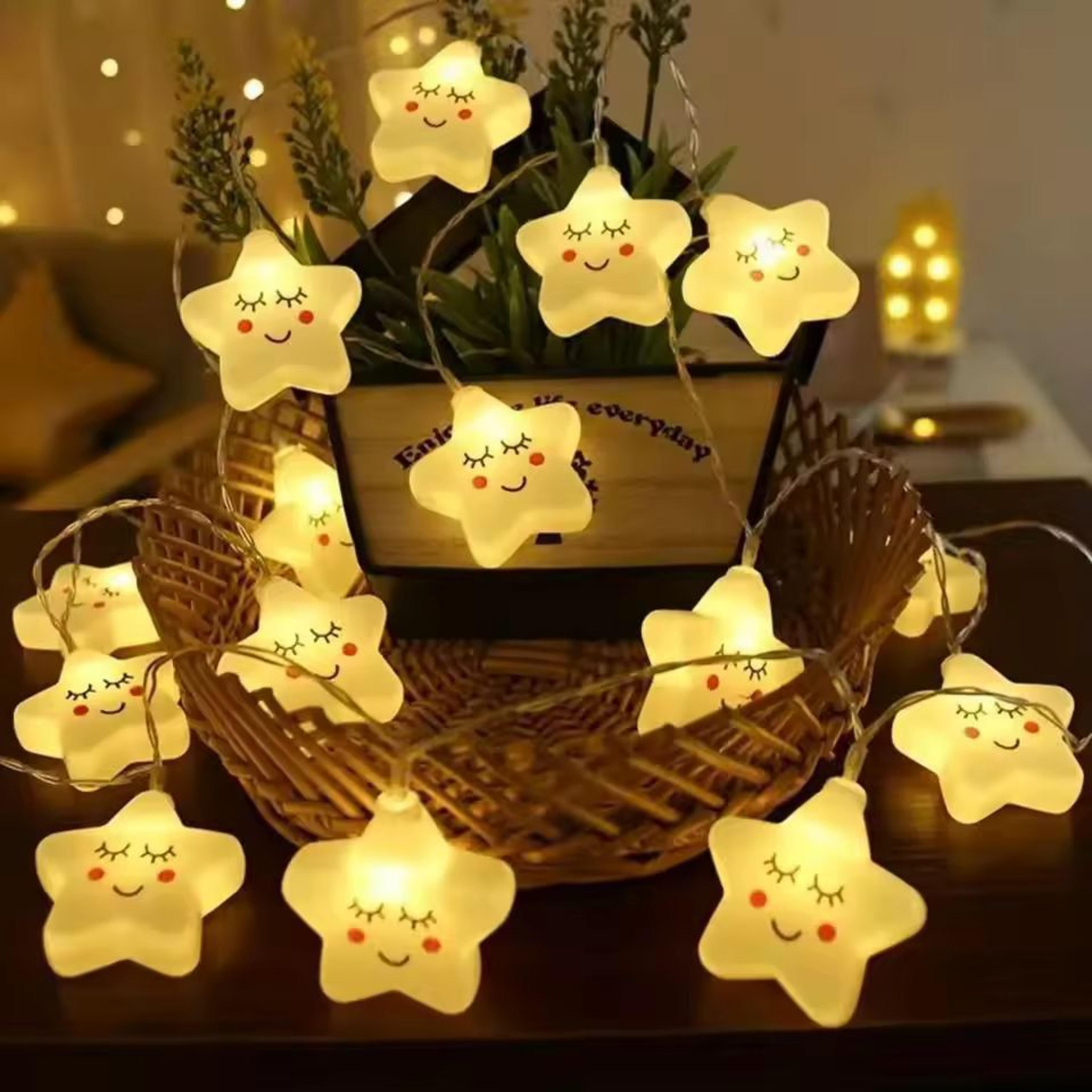 cozystar battery-powered star led string lights