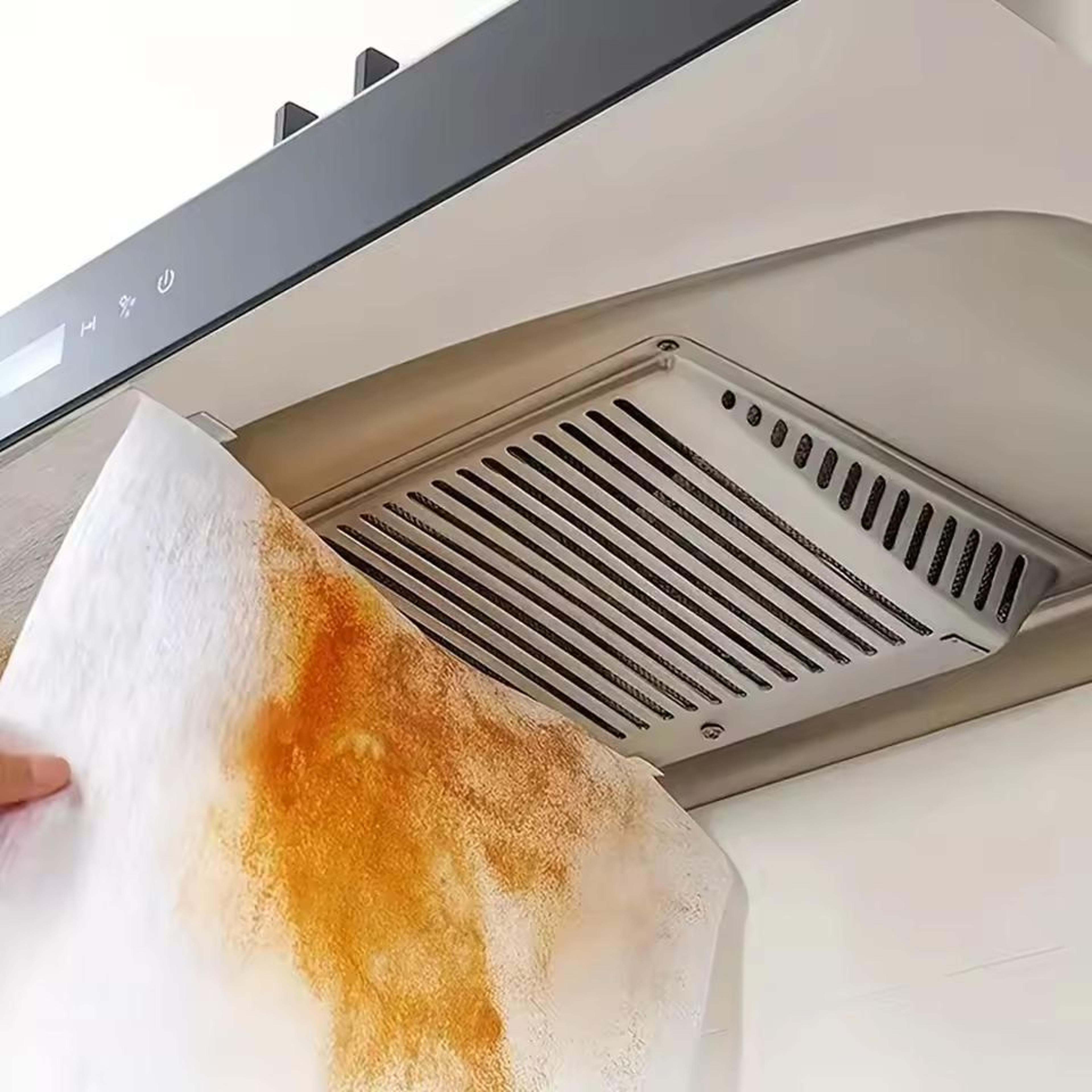 self-cleaning universal range hood filter paper – disposable grease absorbing liner