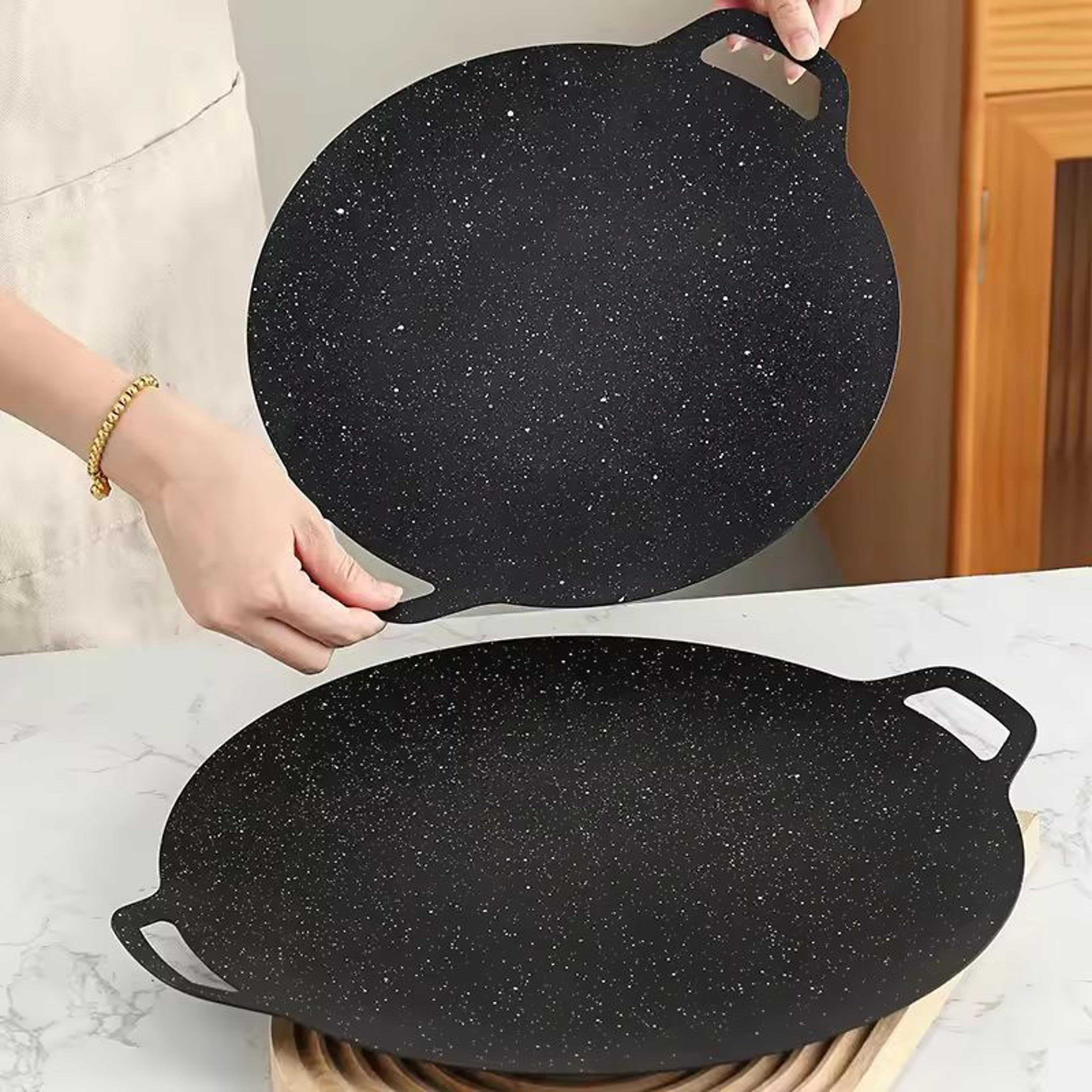 ultimate korean bbq & grill pan – nonstick aluminum round griddle for indoor & outdoor bbq