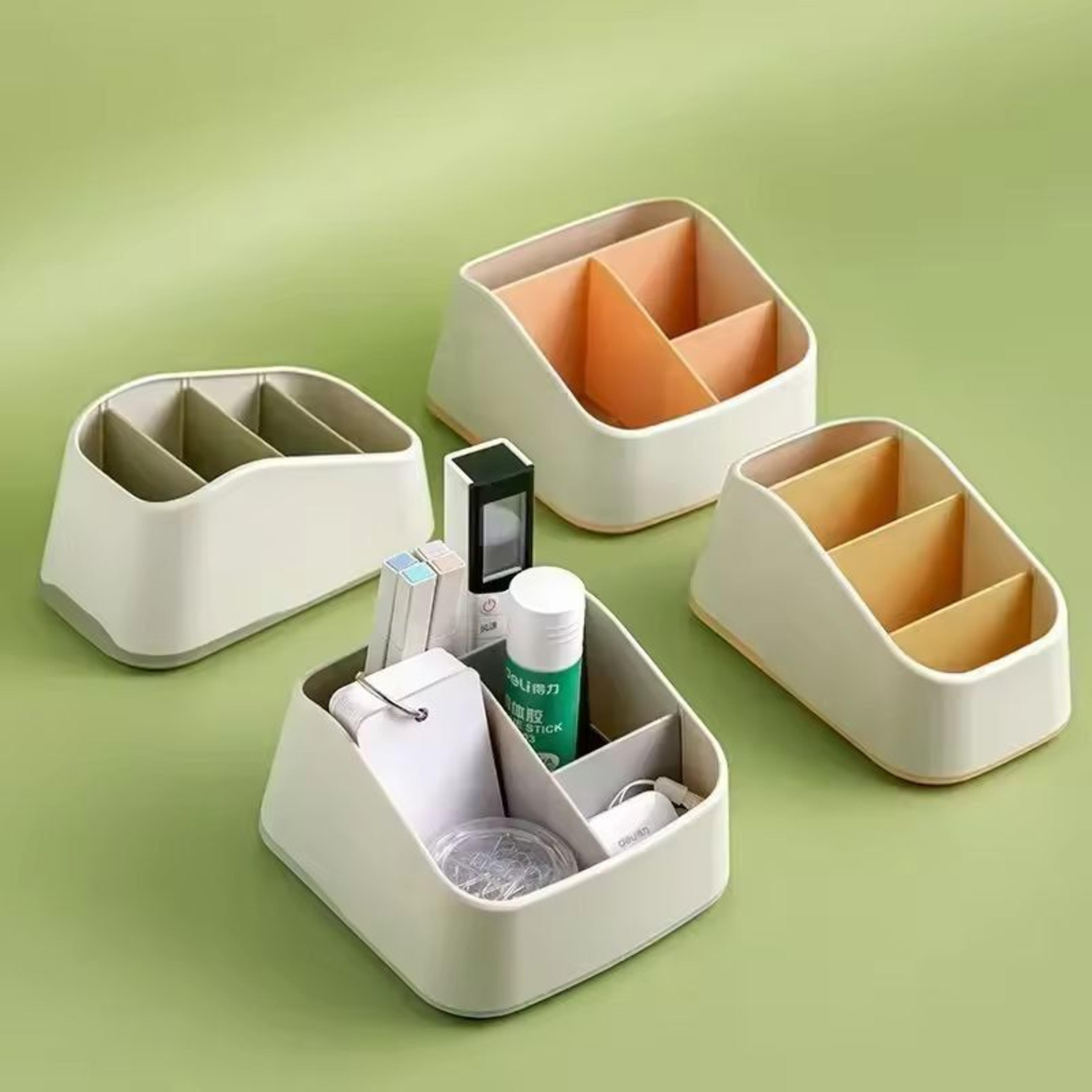 smartsort desktop organizer box – multipurpose storage basket for remote, keys & cosmetics