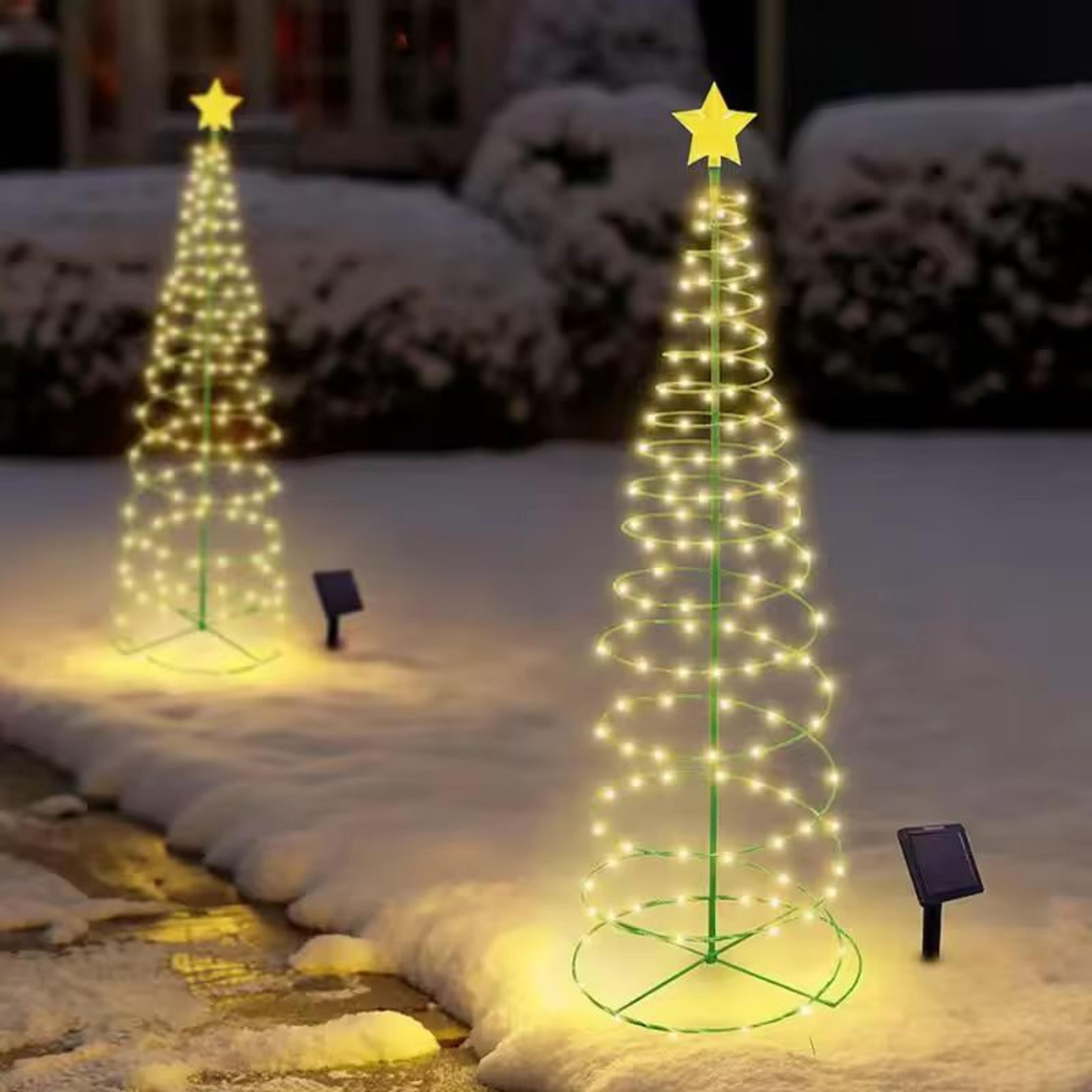 solarglow outdoor waterproof led string lights - solar-powered garden & christmas tree decoration