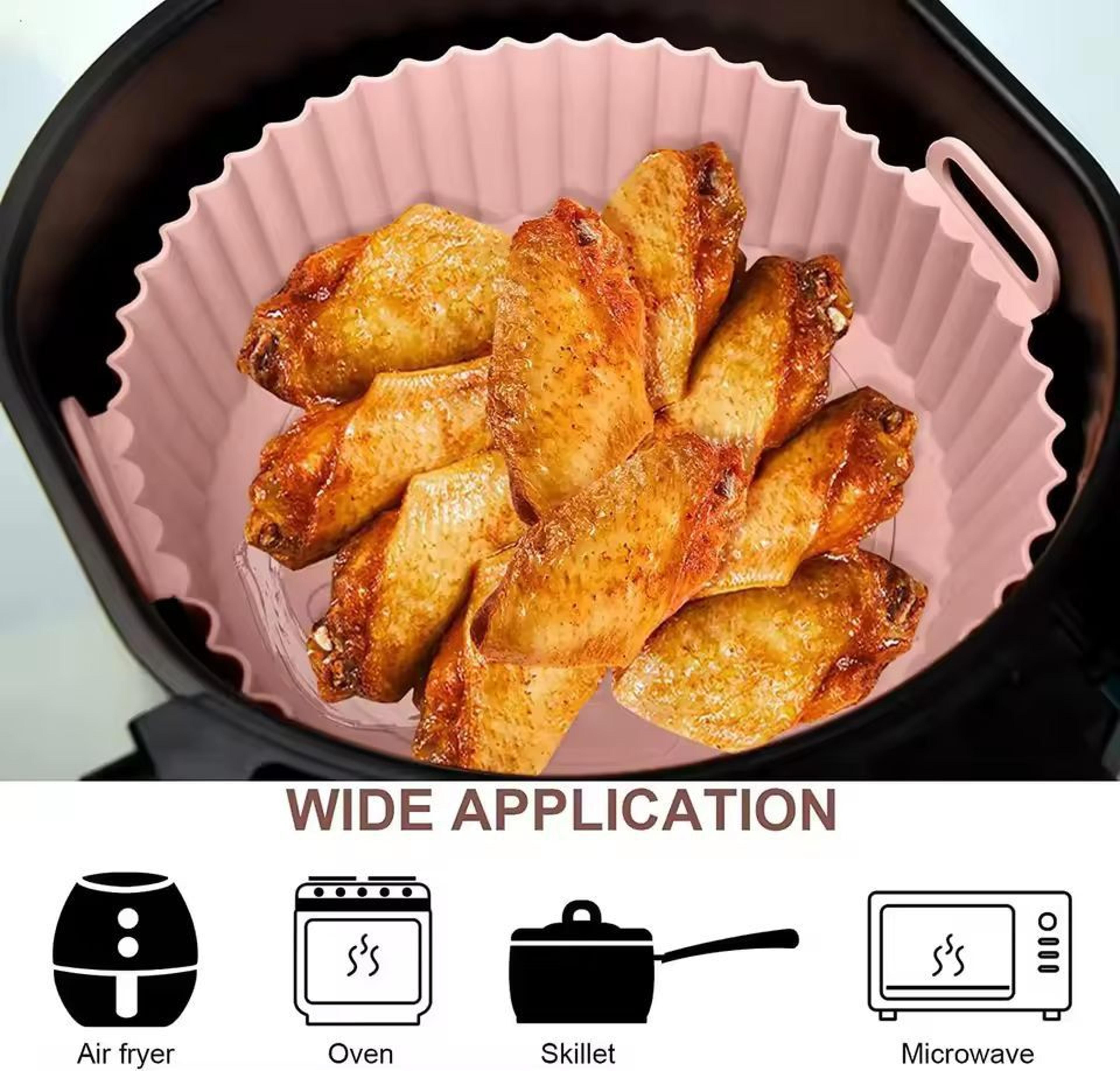 premium reusable silicone air fryer & oven liner set