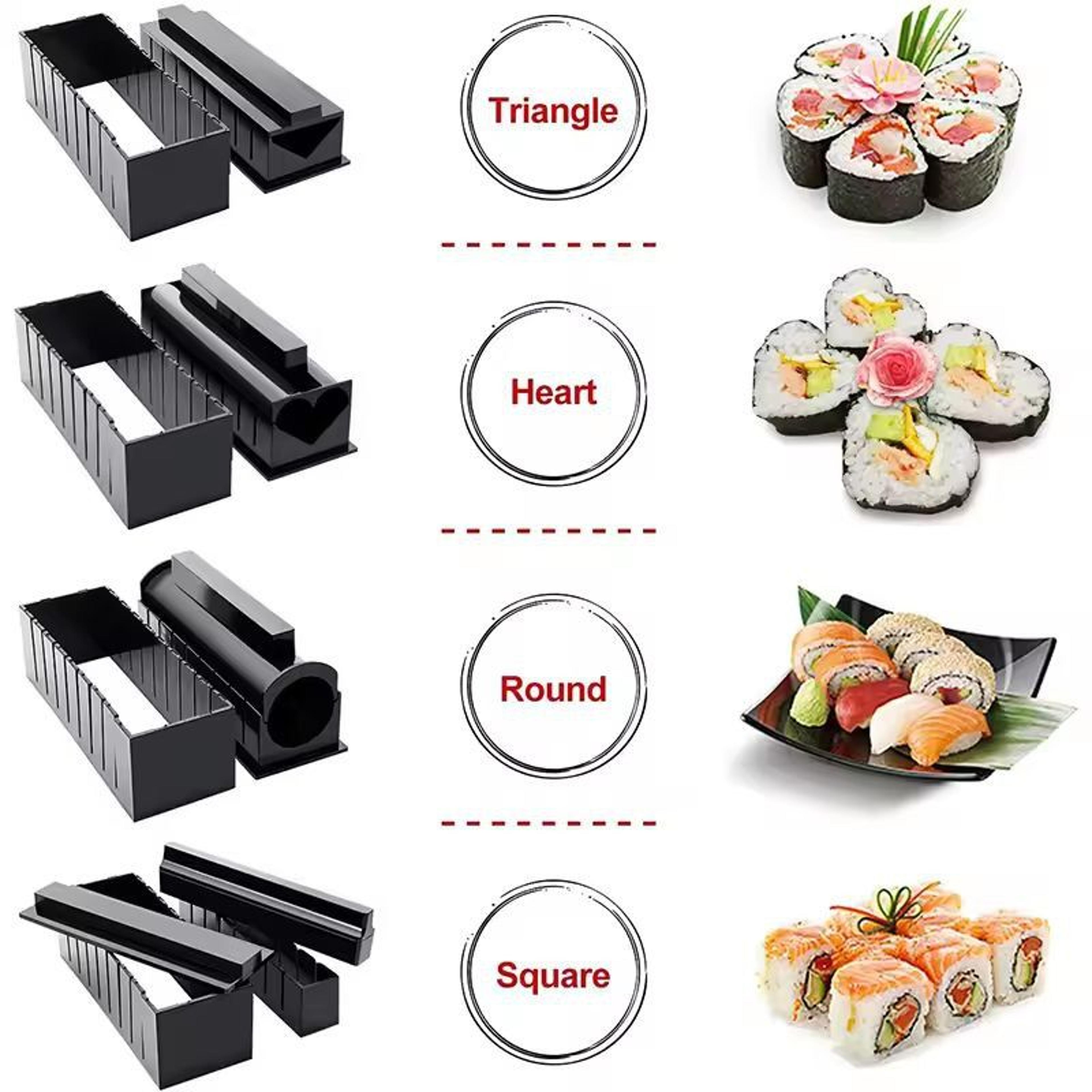 home-chef 10-piece sushi maker kit - easy diy sushi mold & rice roll press
