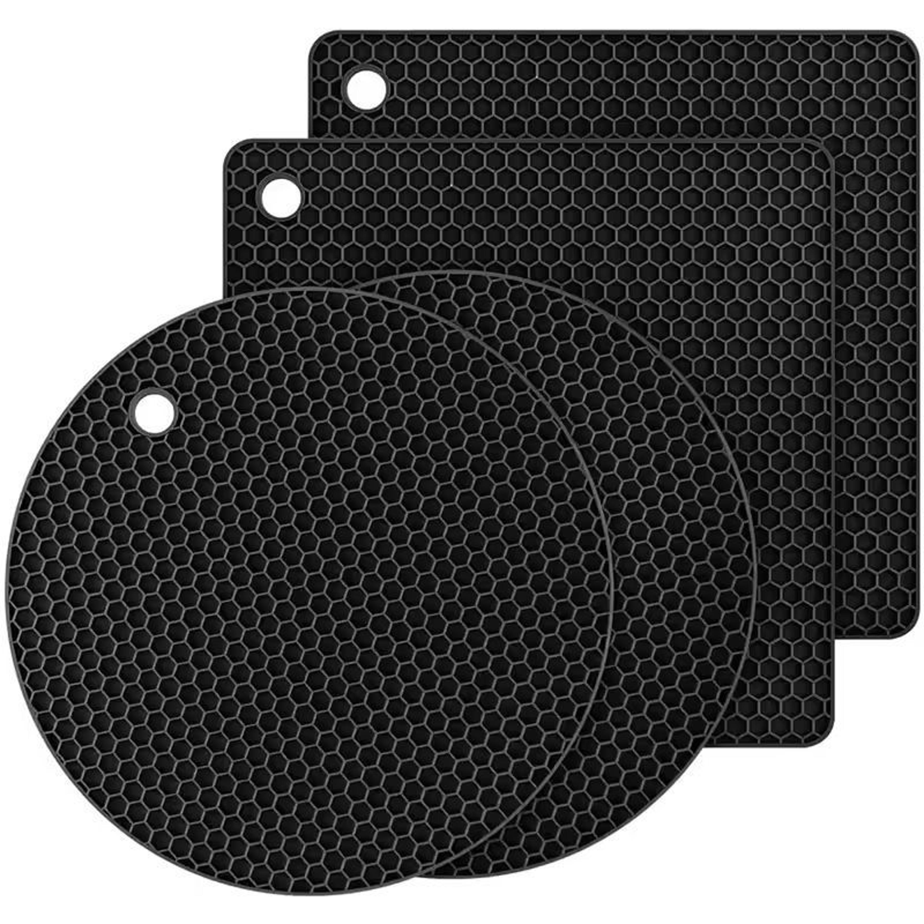 siliconeshield 4-pack heat-resistant trivet mats - premium hot pot pads & countertop protectors