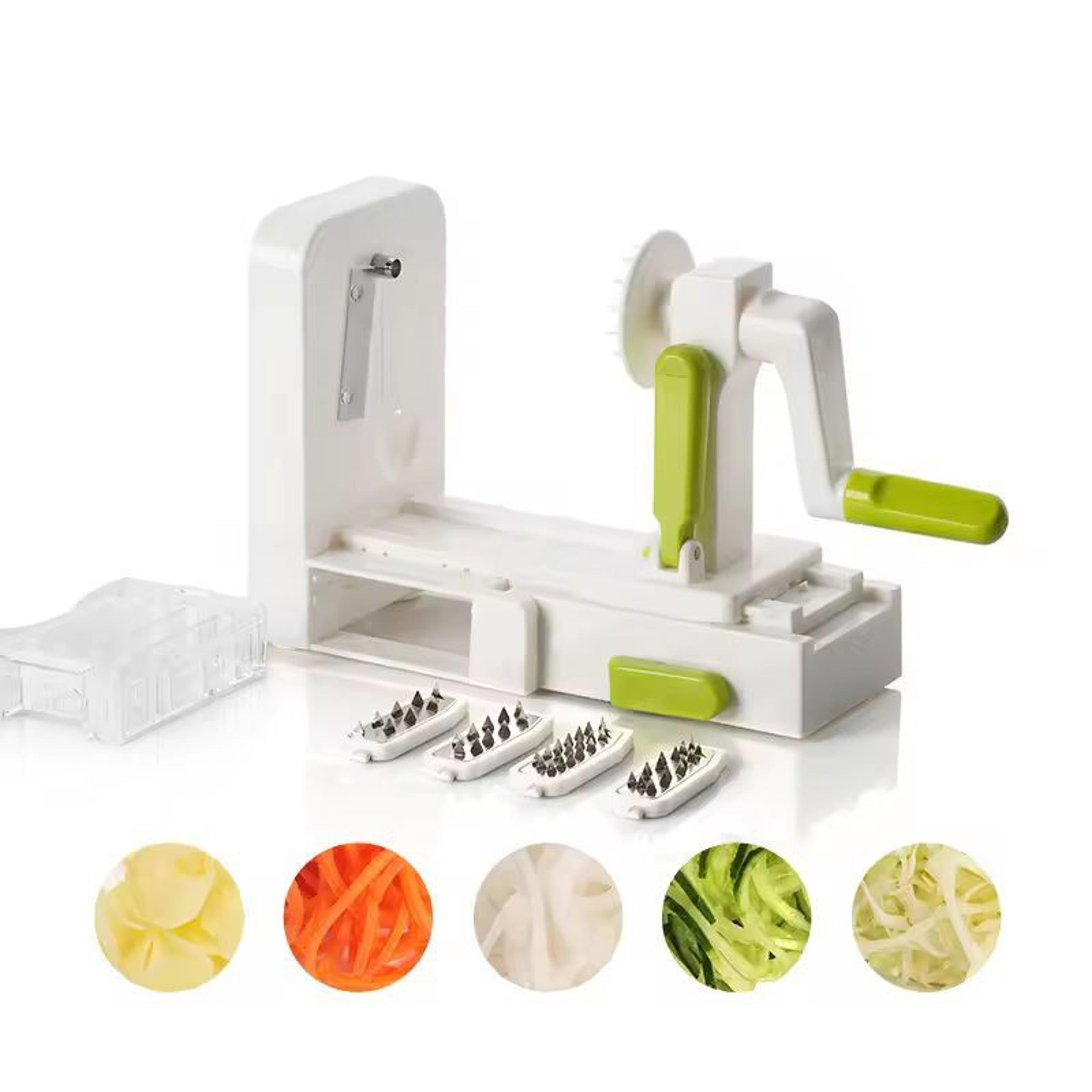 smartprep 5-in-1 vegetable spiralizer & slicer – foldable veggie pasta & cheese grater