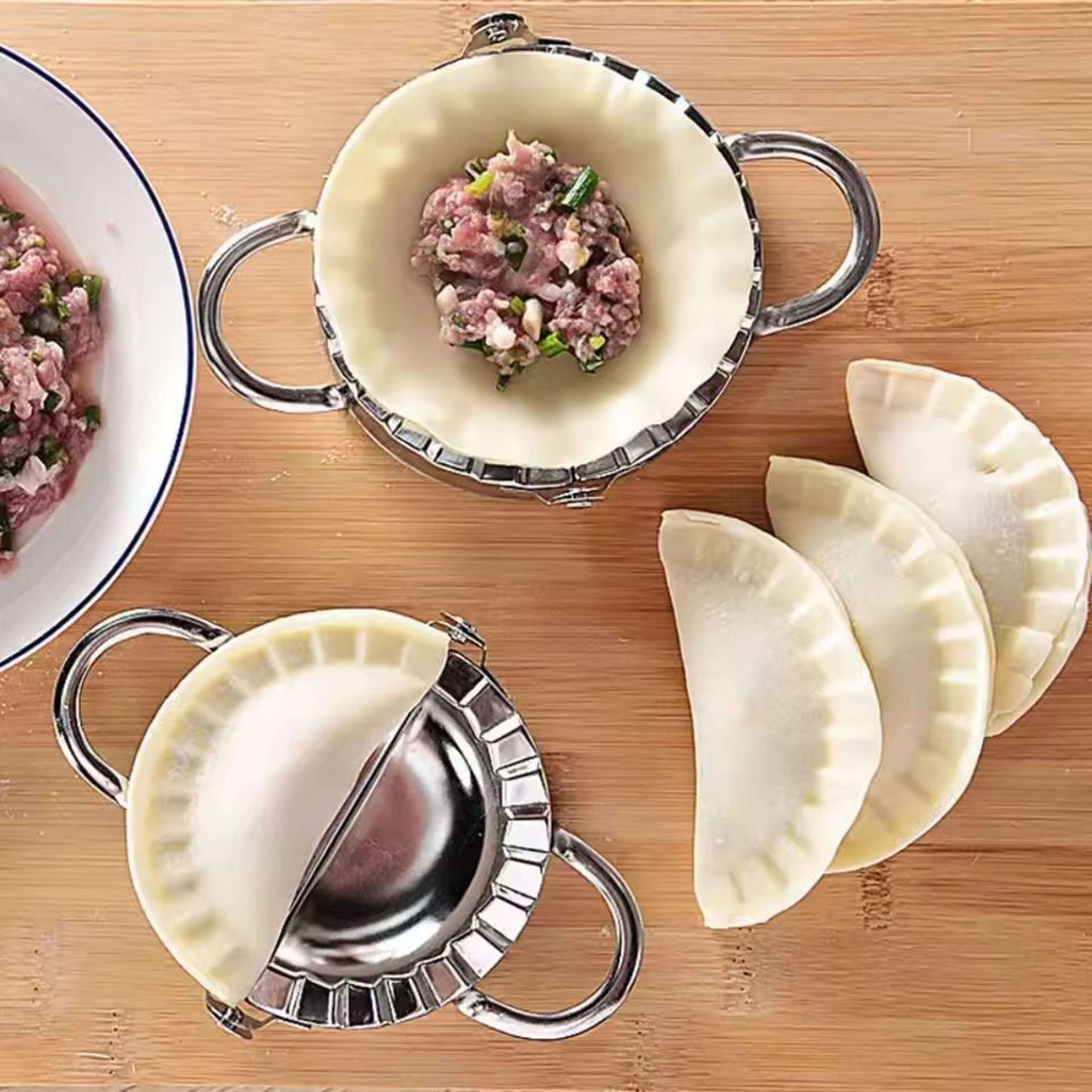 ultimate stainless steel dumpling & ravioli press – easy dumpling maker for homemade dumplings, empanadas & pies