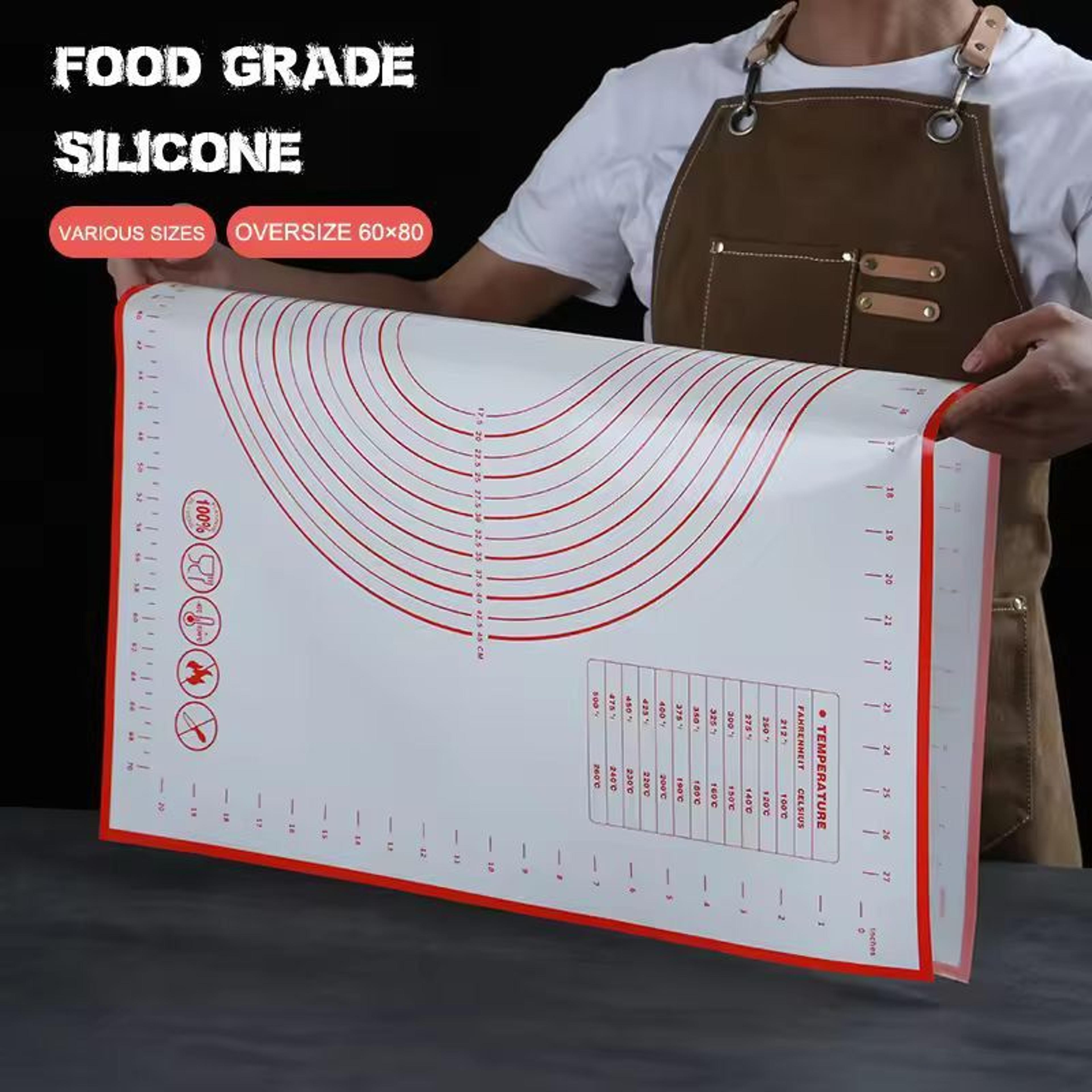 premium non-stick silicone pastry & baking mat – extra-large rolling surface for dough, pizza & pastries