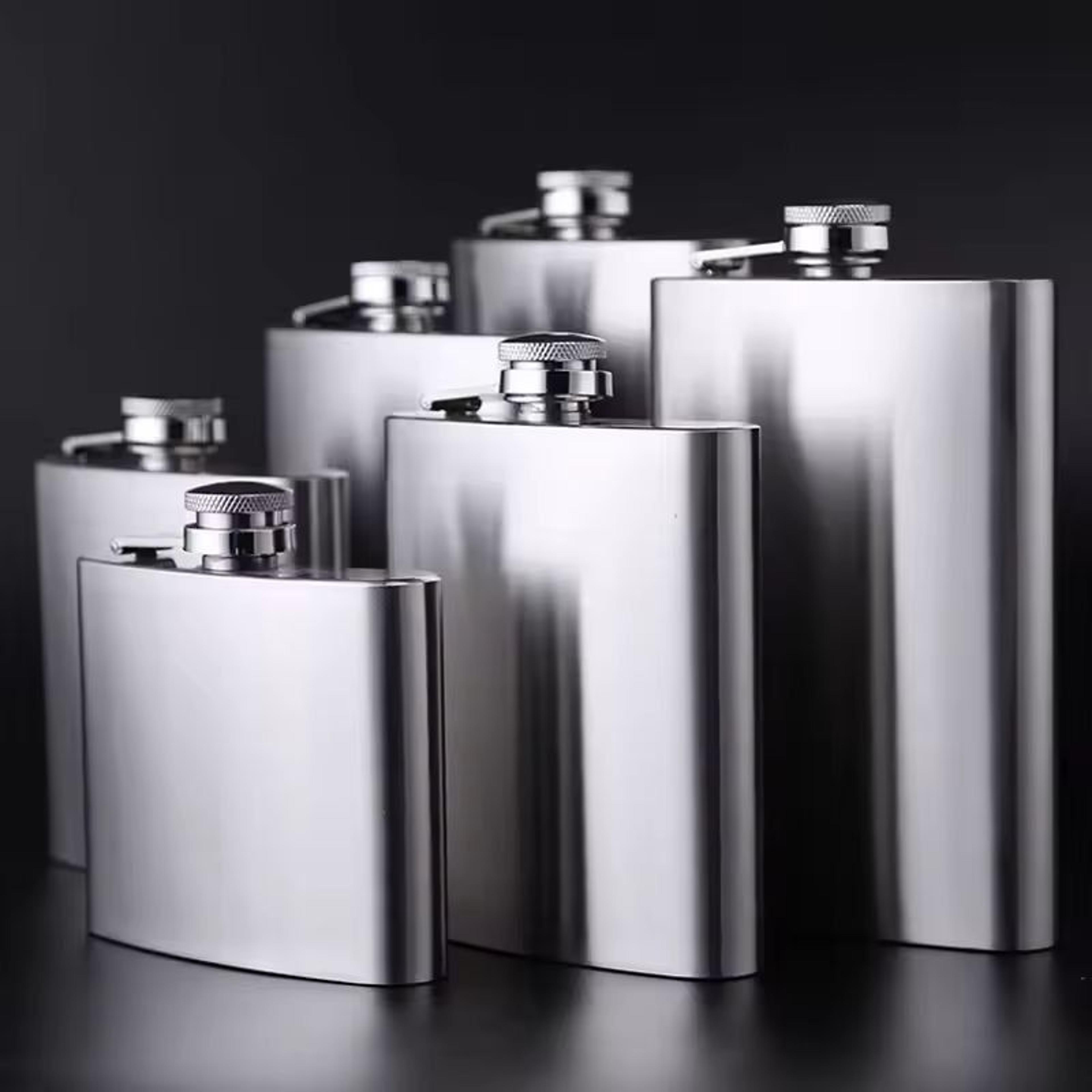 compact travel stainless-steel hip flask – 10 oz pocket whisky & wine bottle