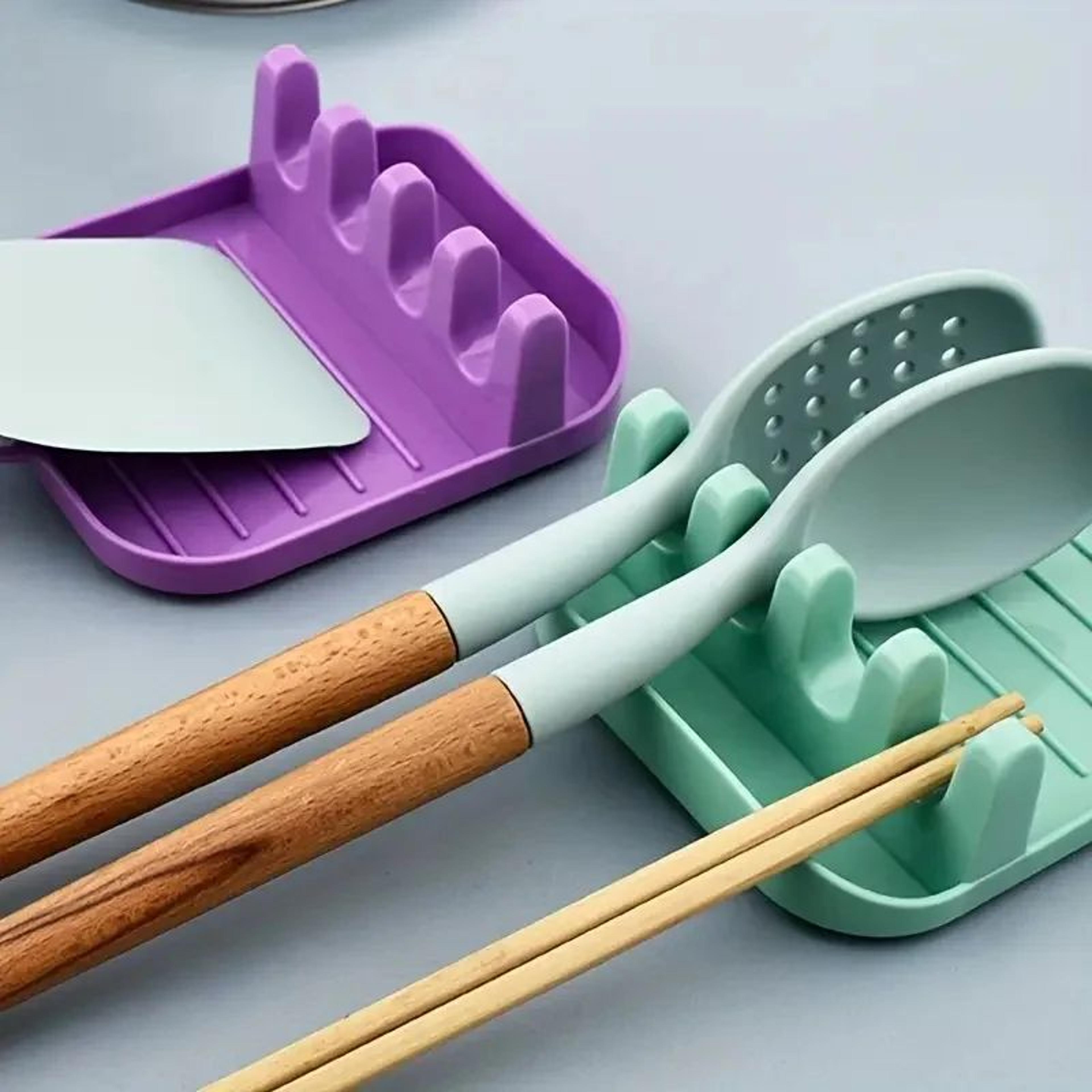 smart kitchen counter organizer – all-in-one spoon & pot lid rest